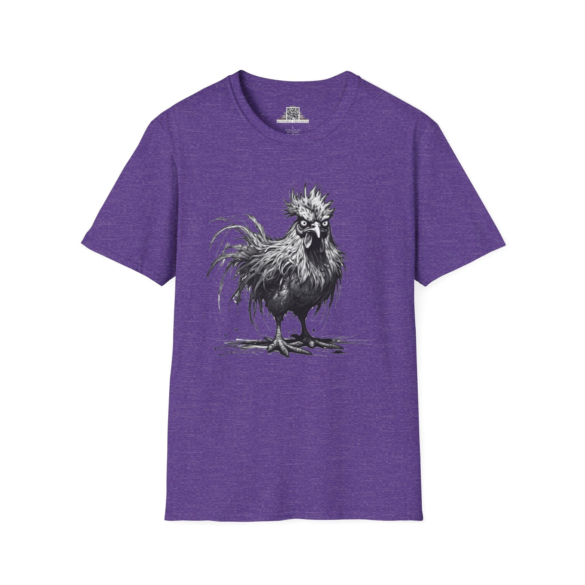 Printify T-Shirt S / Heather Purple T-Shirt - I'm Fine Chicken - Everything's Fine