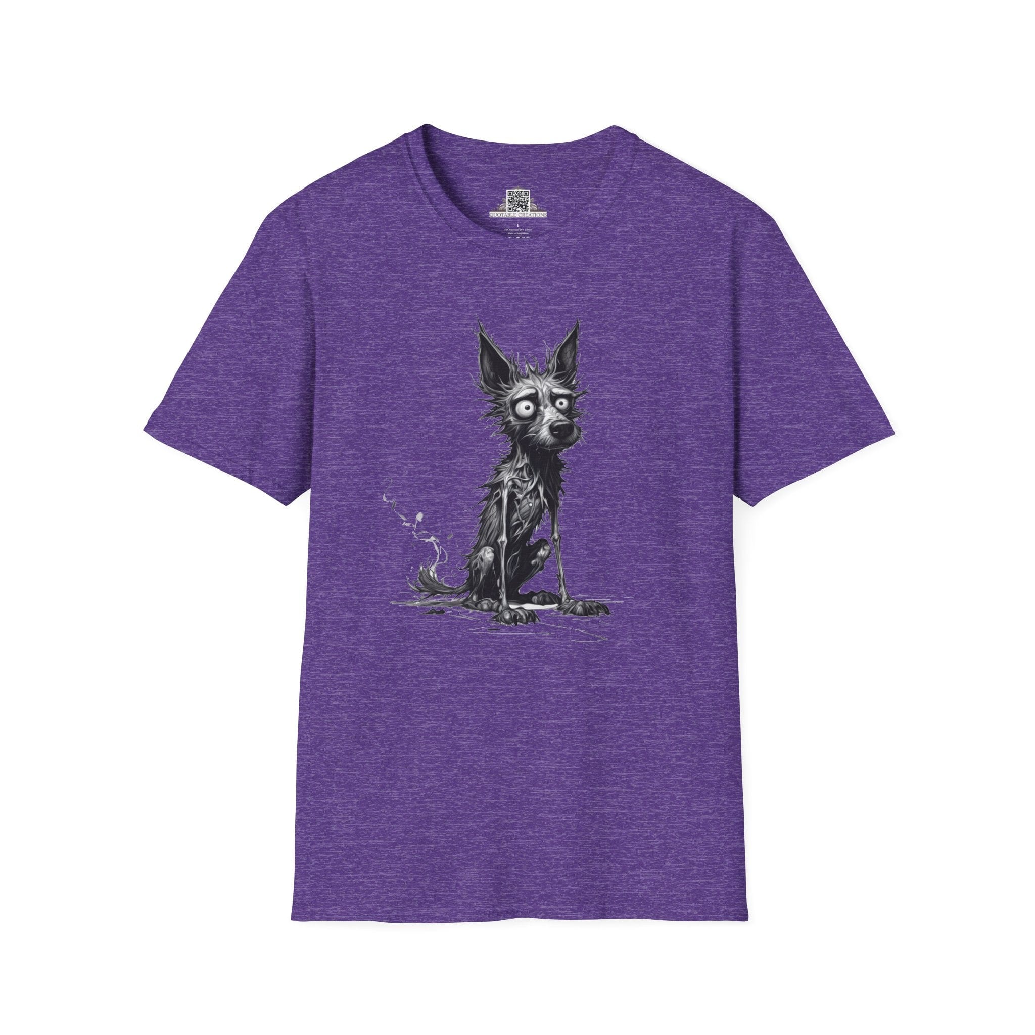 Printify T-Shirt S / Heather Purple T-Shirt - I'm Fine Dog - Everything's Fine