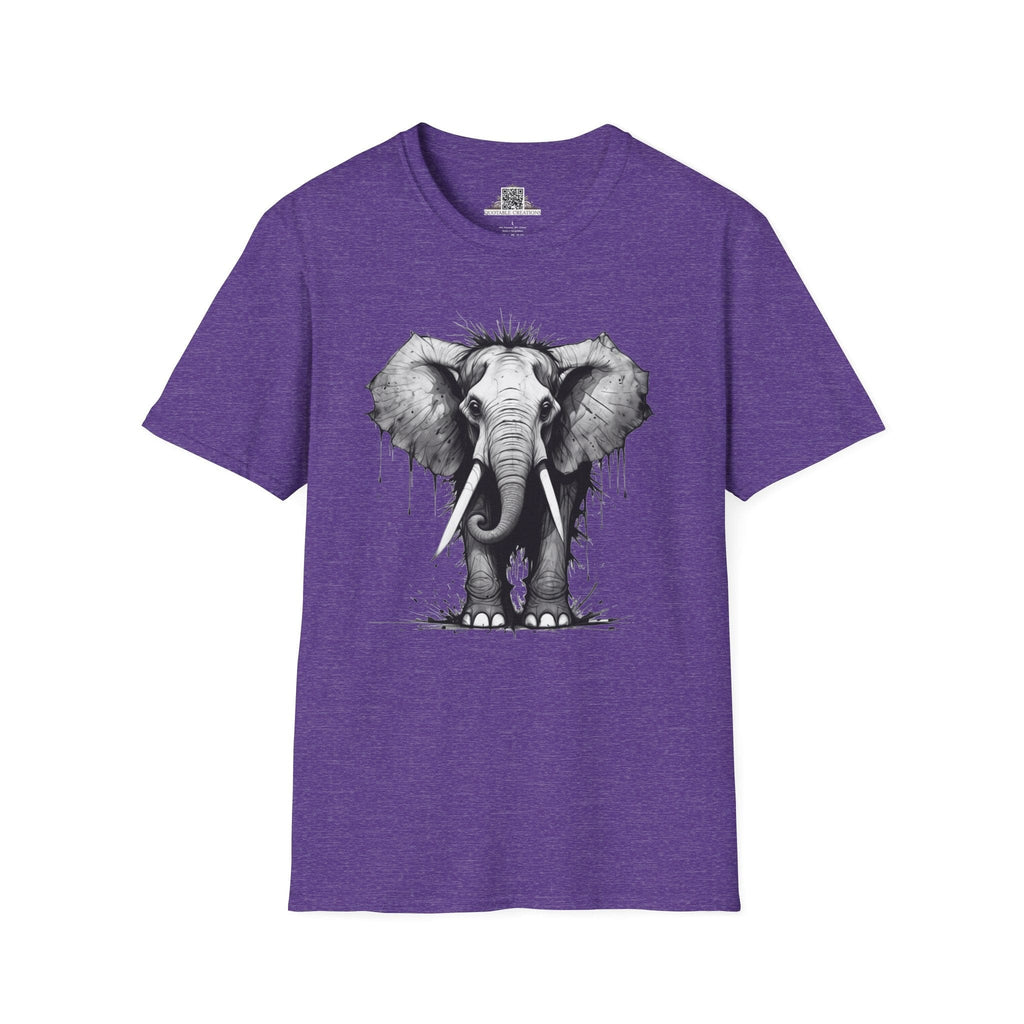 Printify T-Shirt S / Heather Purple T-Shirt - I'm Fine Elephant - Everything's Fine