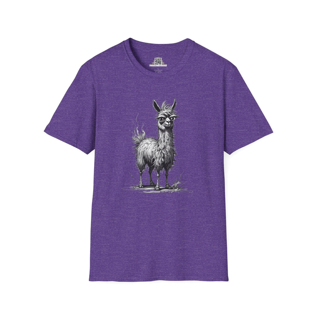 Printify T-Shirt S / Heather Purple T-Shirt - I'm Fine Llama- Everything's Fine