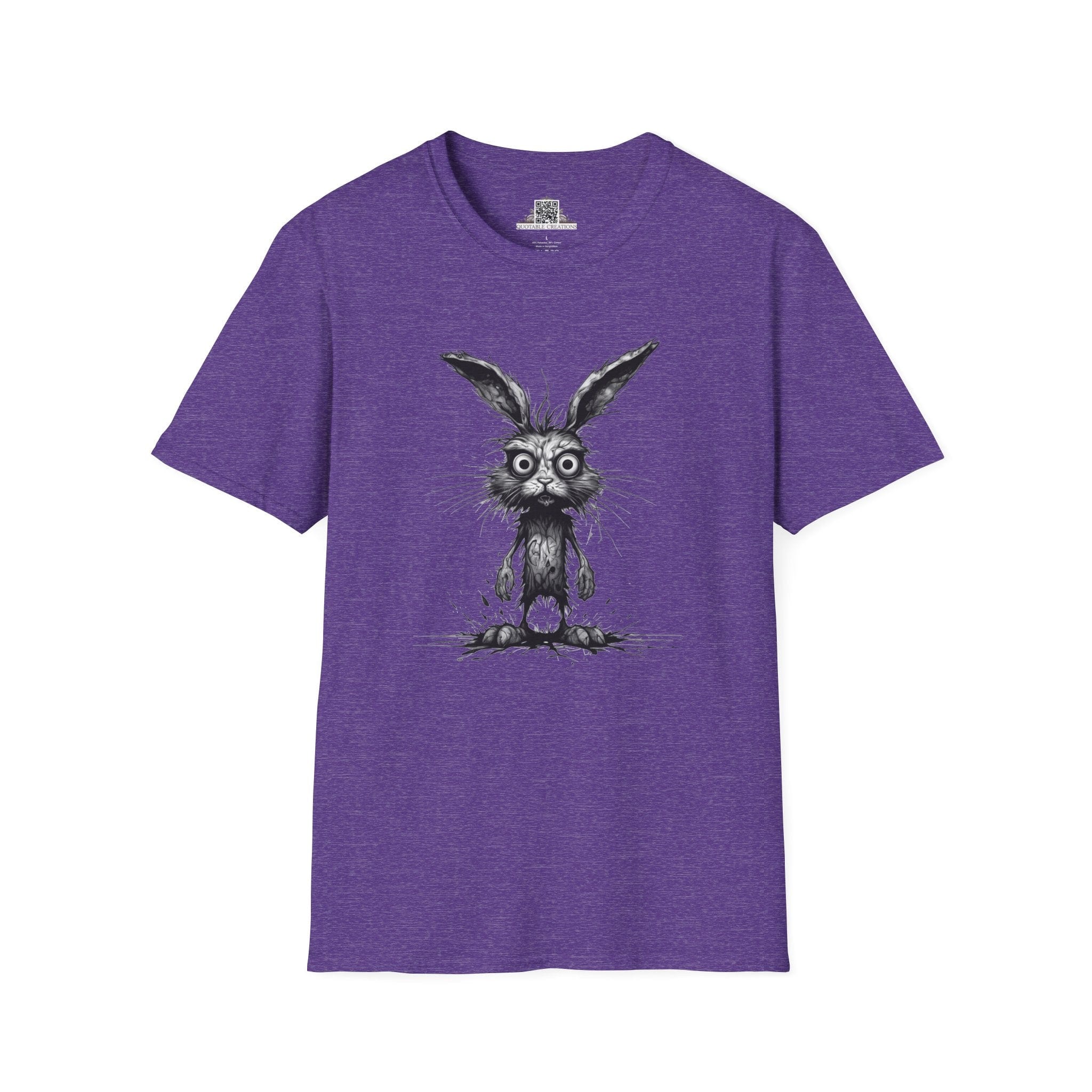 Printify T-Shirt S / Heather Purple T-Shirt - I'm Fine Rabbit - Everything's Fine