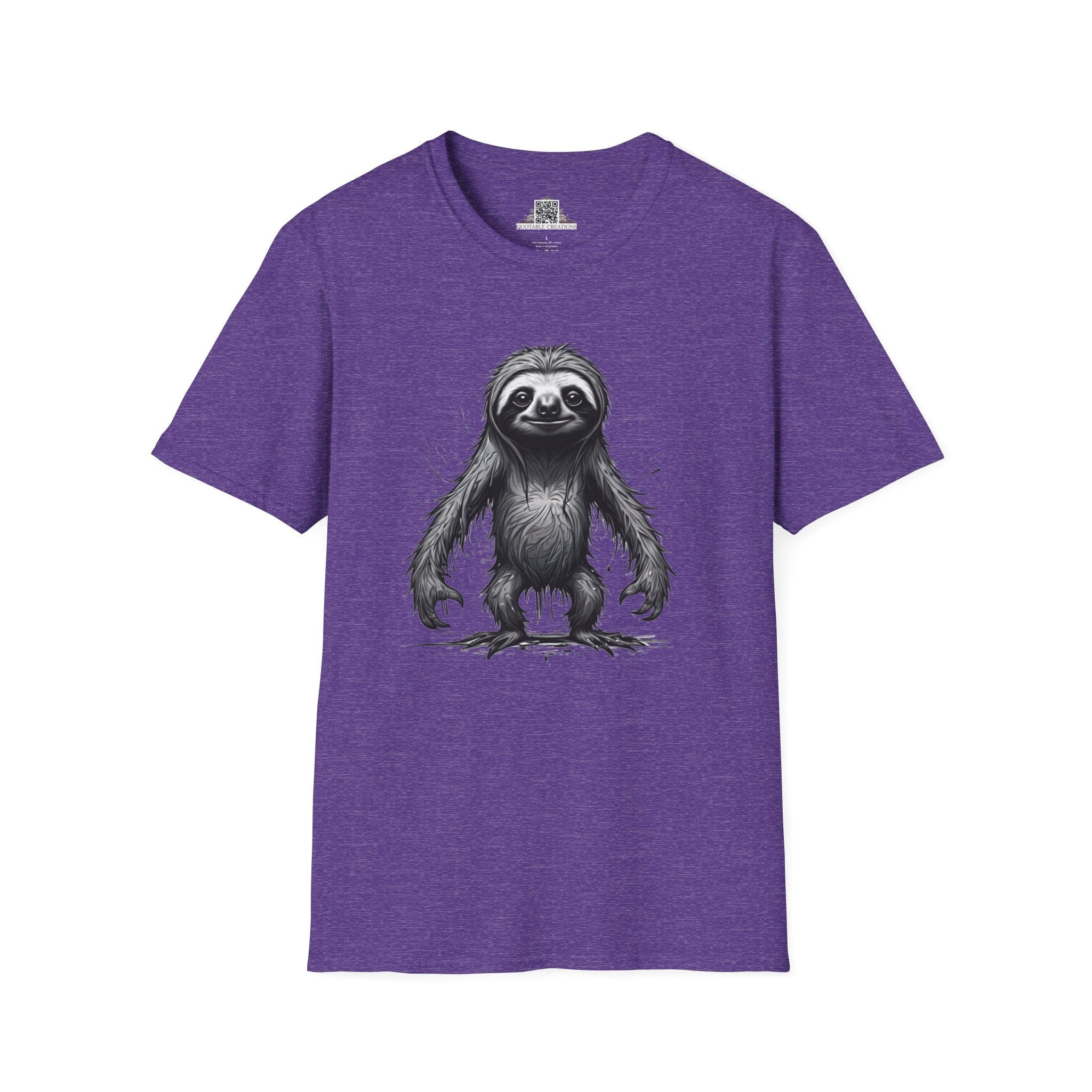 Printify T-Shirt S / Heather Purple T-Shirt - I'm Fine Sloth - Everything's Fine