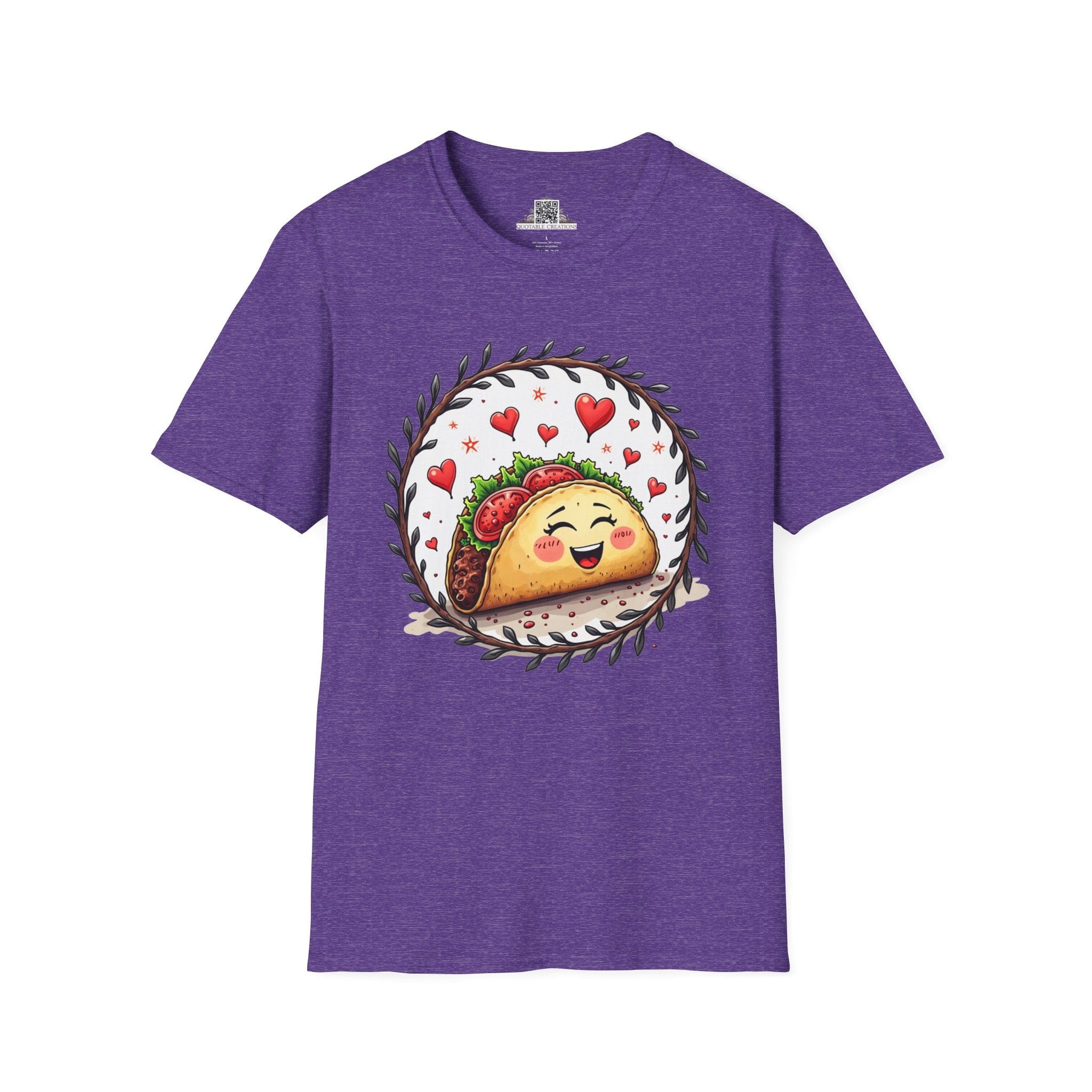 Printify T-Shirt S / Heather Purple Taco 'Bout Love - Love & Fun T-Shirt