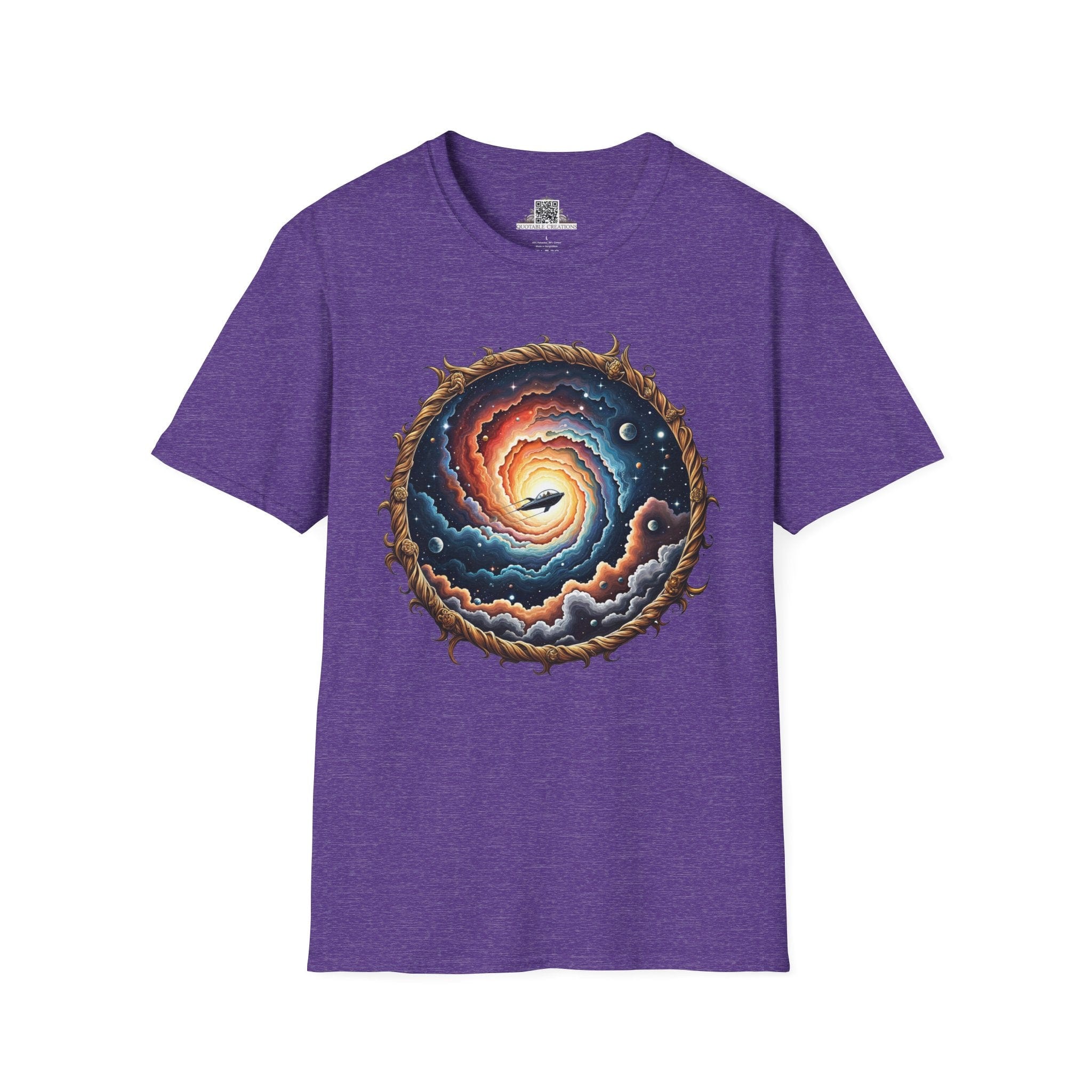 Printify T-Shirt S / Heather Purple The Answers Are Up There UFO & Cosmic - T-Shirt