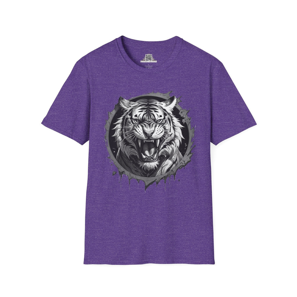 Printify T-Shirt S / Heather Purple Tiger Wild Motivation - T-Shirt