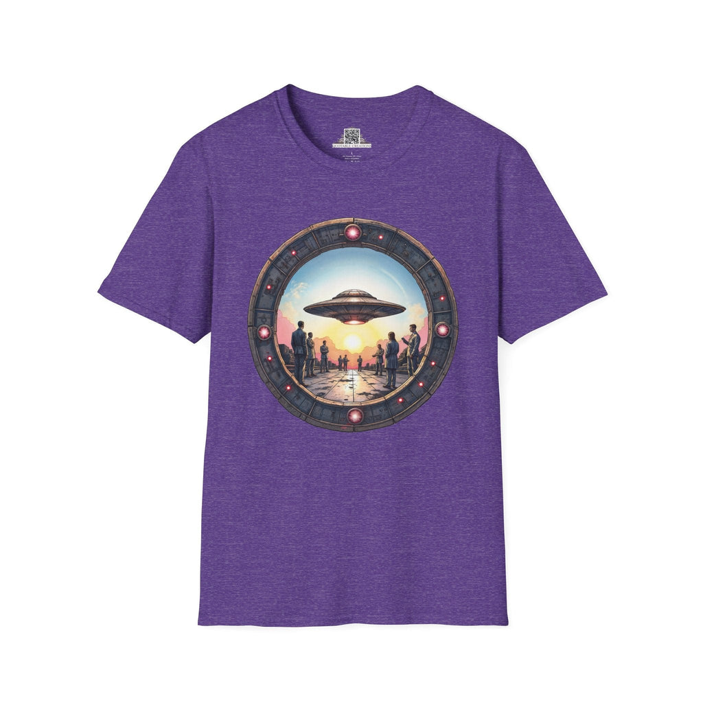 Printify T-Shirt S / Heather Purple UFO Area 51 Mystery UFO & Cosmic - T-Shirt