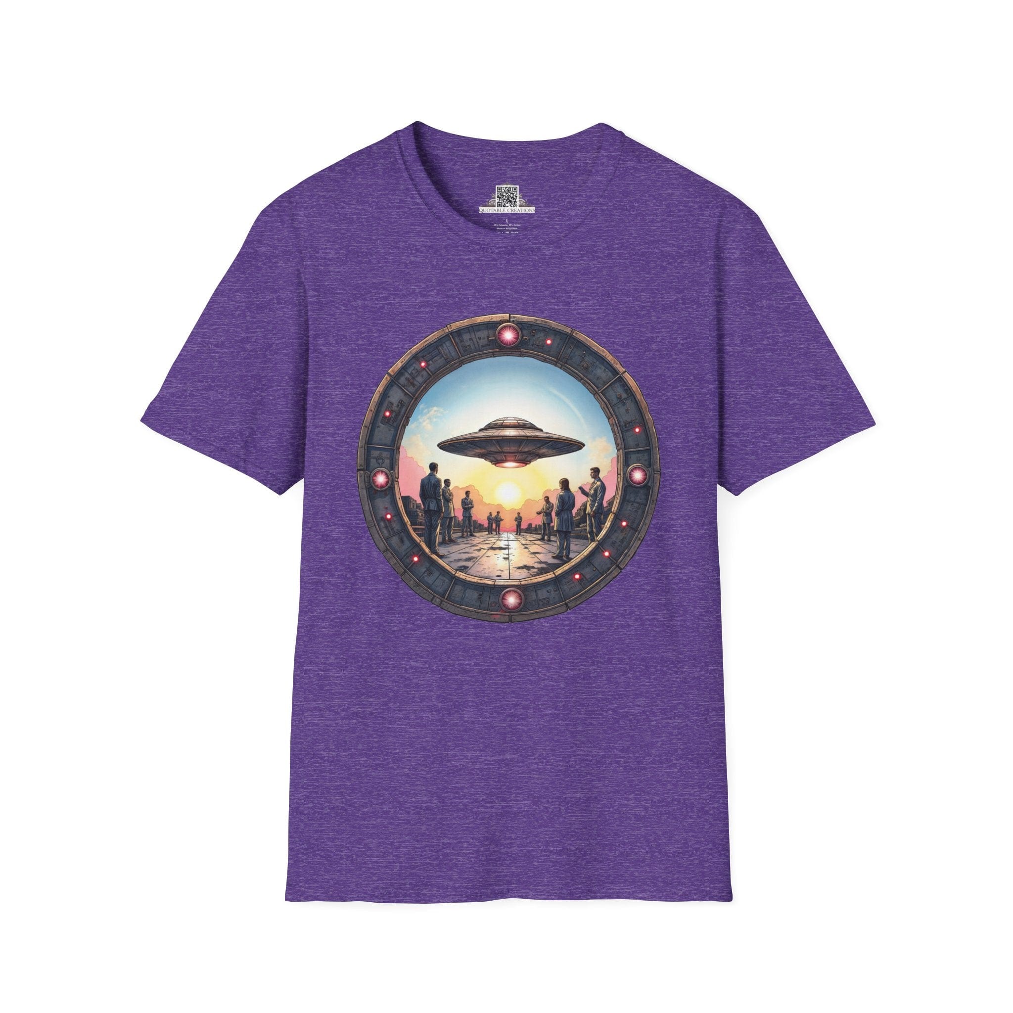 Printify T-Shirt S / Heather Purple UFO Area 51 Mystery UFO & Cosmic - T-Shirt