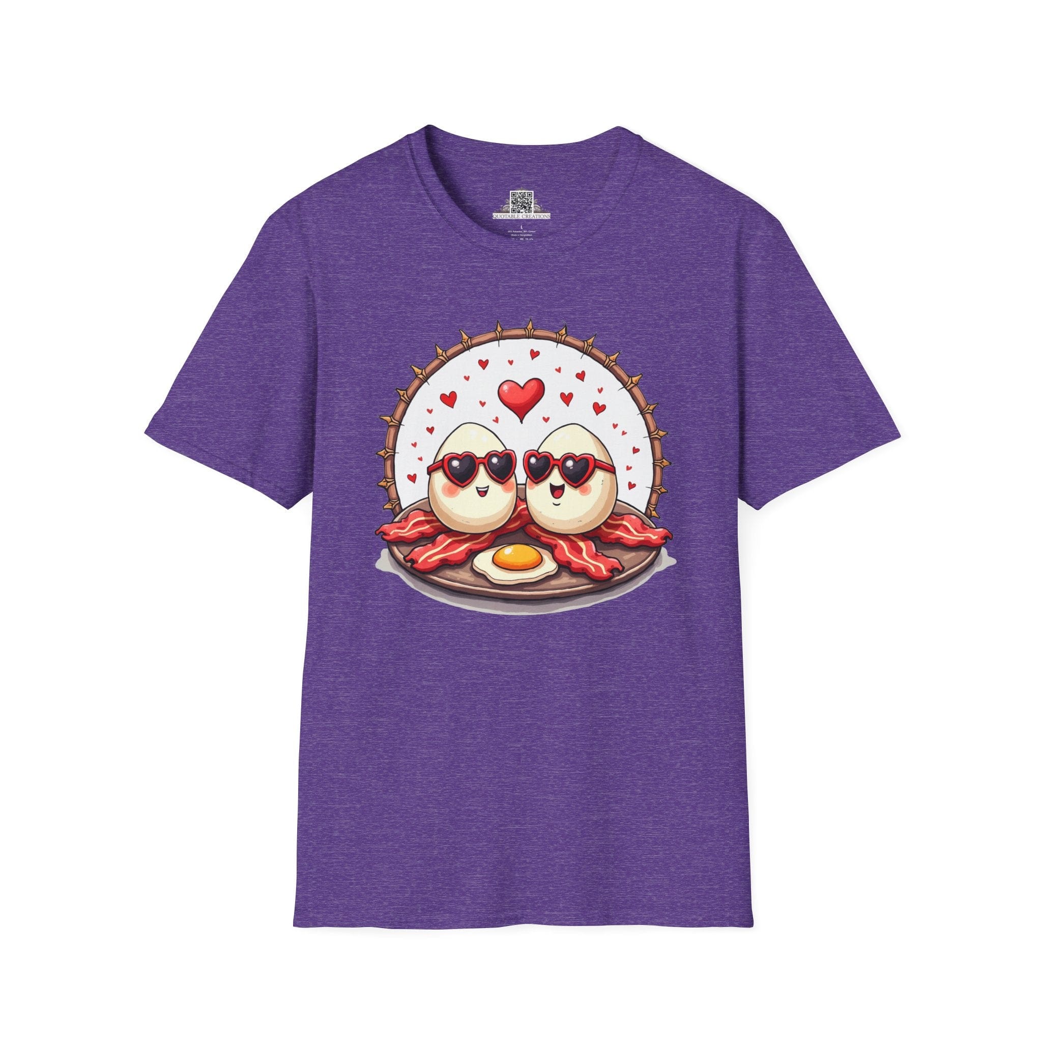 Printify T-Shirt S / Heather Purple Unbeatable Love Eggs - Love & Fun T-Shirt