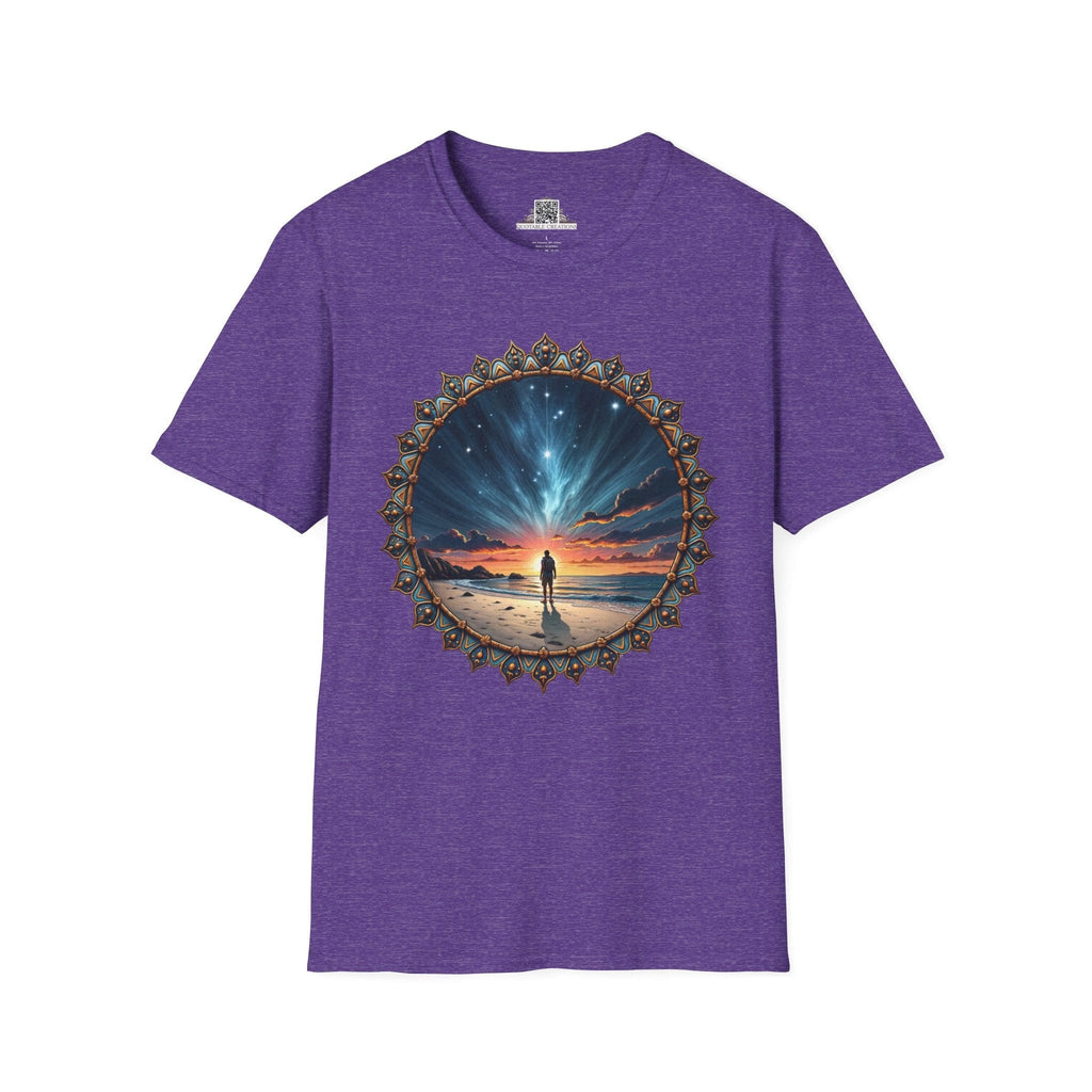 Printify T-Shirt S / Heather Purple We Are Not Alone UFO & Cosmic - T-Shirt