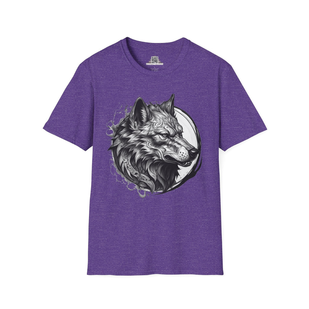 Printify T-Shirt S / Heather Purple Wolf Wild Motivation - T-Shirt