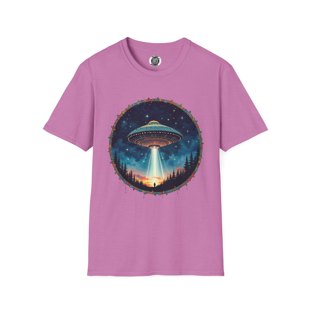 Printify T-Shirt S / Heather Radiant Orchid Aliens Are Here - UFO & Cosmic T-Shirt