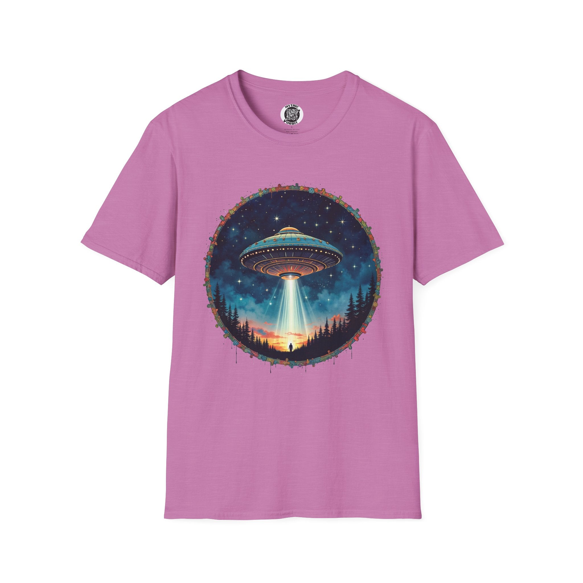 Printify T-Shirt S / Heather Radiant Orchid Aliens Are Here - UFO & Cosmic T-Shirt