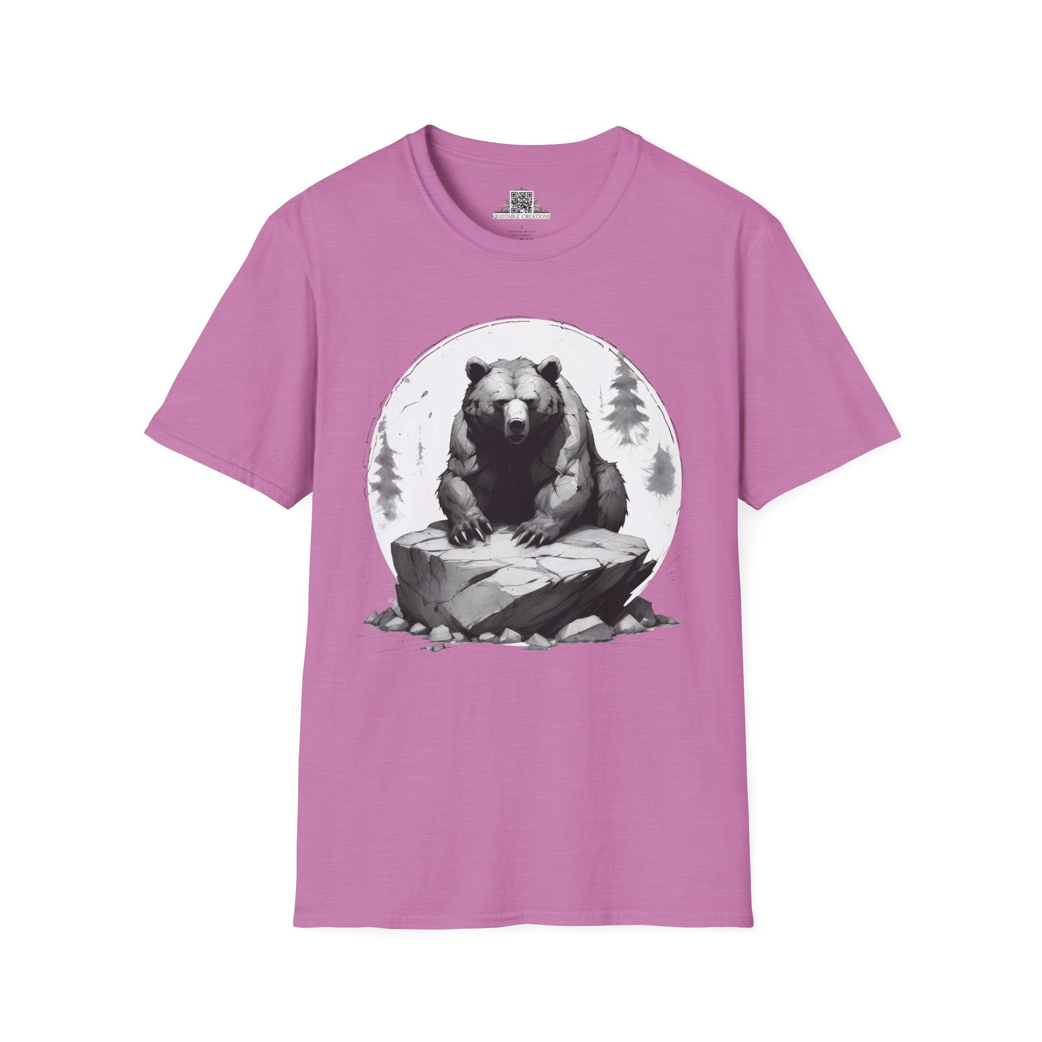 Printify T-Shirt S / Heather Radiant Orchid Bear Wild Motivation - Softstyle T-Shirt