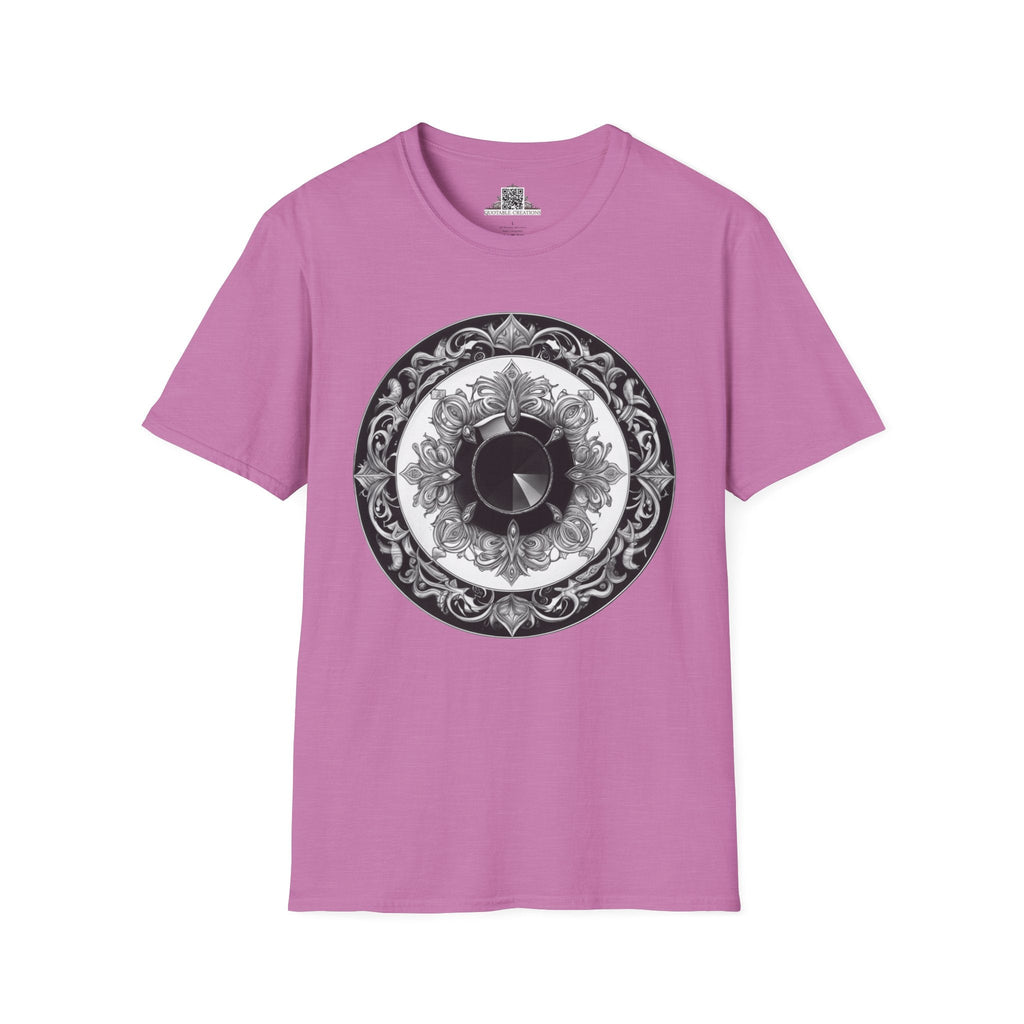 Printify T-Shirt S / Heather Radiant Orchid Black Tourmaline - Crystals & Gemstones T-Shirt