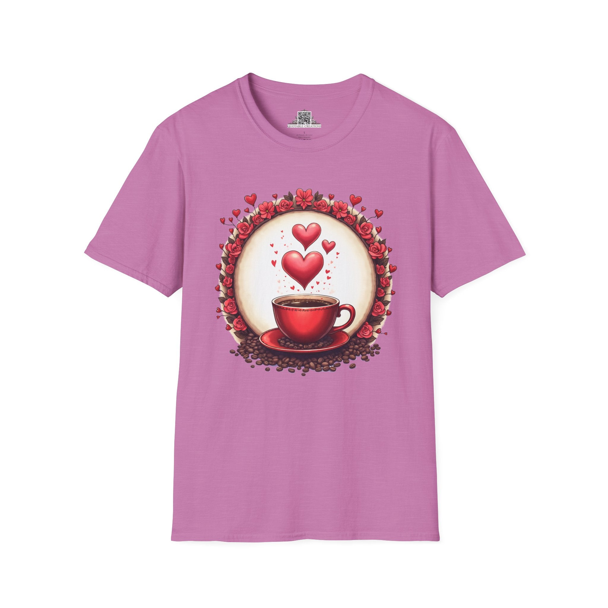 Printify T-Shirt S / Heather Radiant Orchid Brew-tiful Love Coffee - Love & Fun T-Shirt