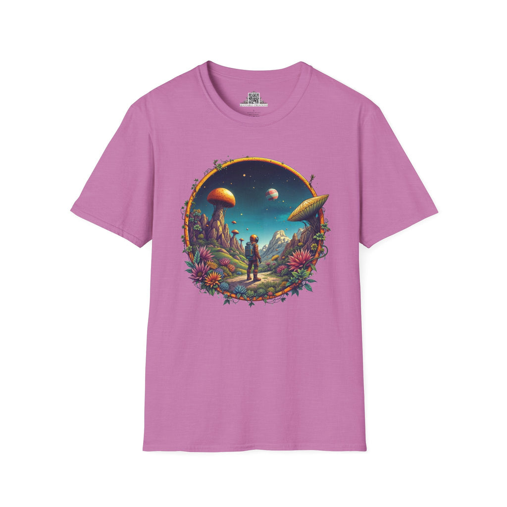 Printify T-Shirt S / Heather Radiant Orchid Cosmic Explorer UFO & Cosmic - T-Shirt