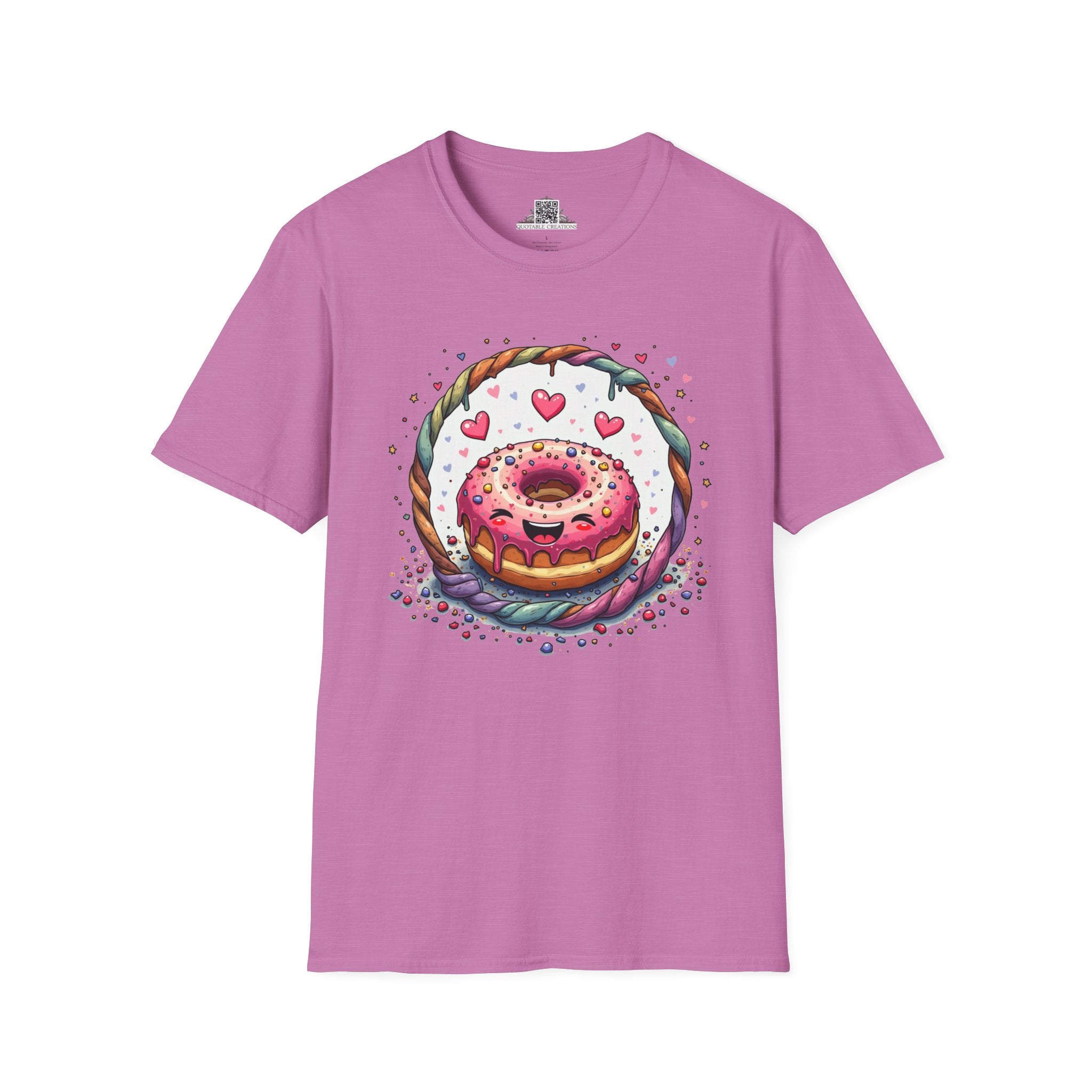 Printify T-Shirt S / Heather Radiant Orchid Donut Worry - Love & Fun T-Shirt