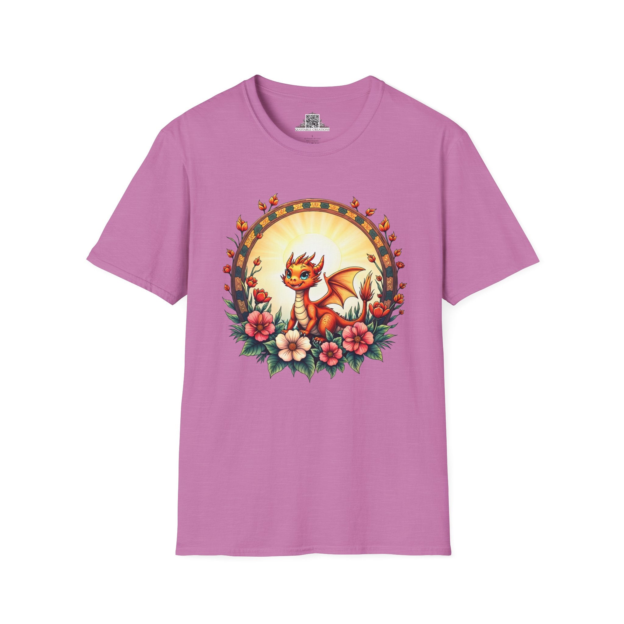 Printify T-Shirt S / Heather Radiant Orchid Emberheart - Dragons & Magic T-Shirt