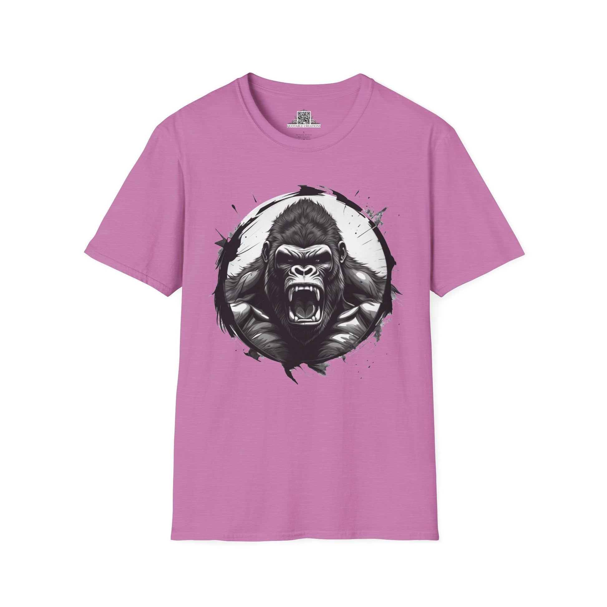 Printify T-Shirt S / Heather Radiant Orchid Gorilla Wild Motivation - T-Shirt
