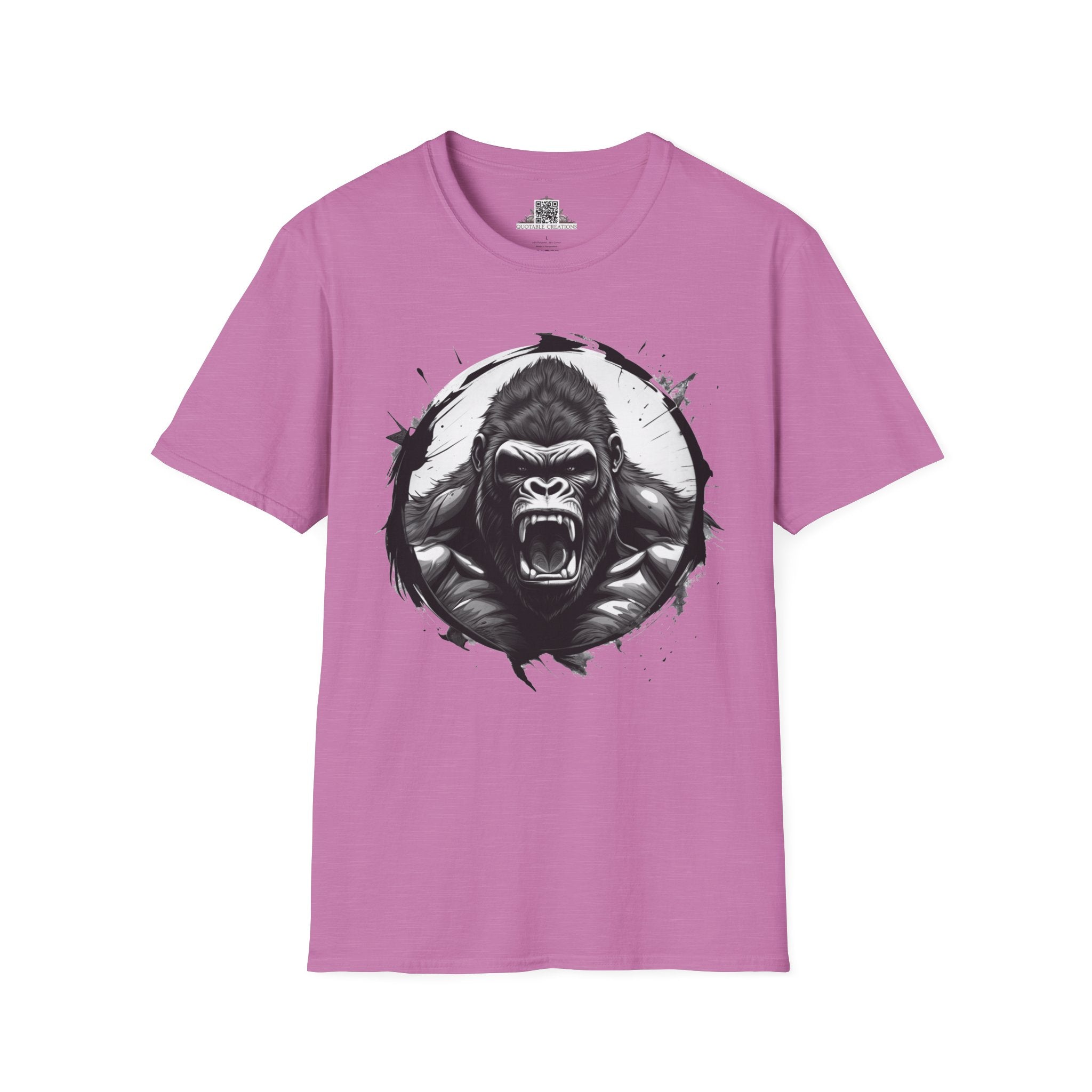Printify T-Shirt S / Heather Radiant Orchid Gorilla Wild Motivation - T-Shirt