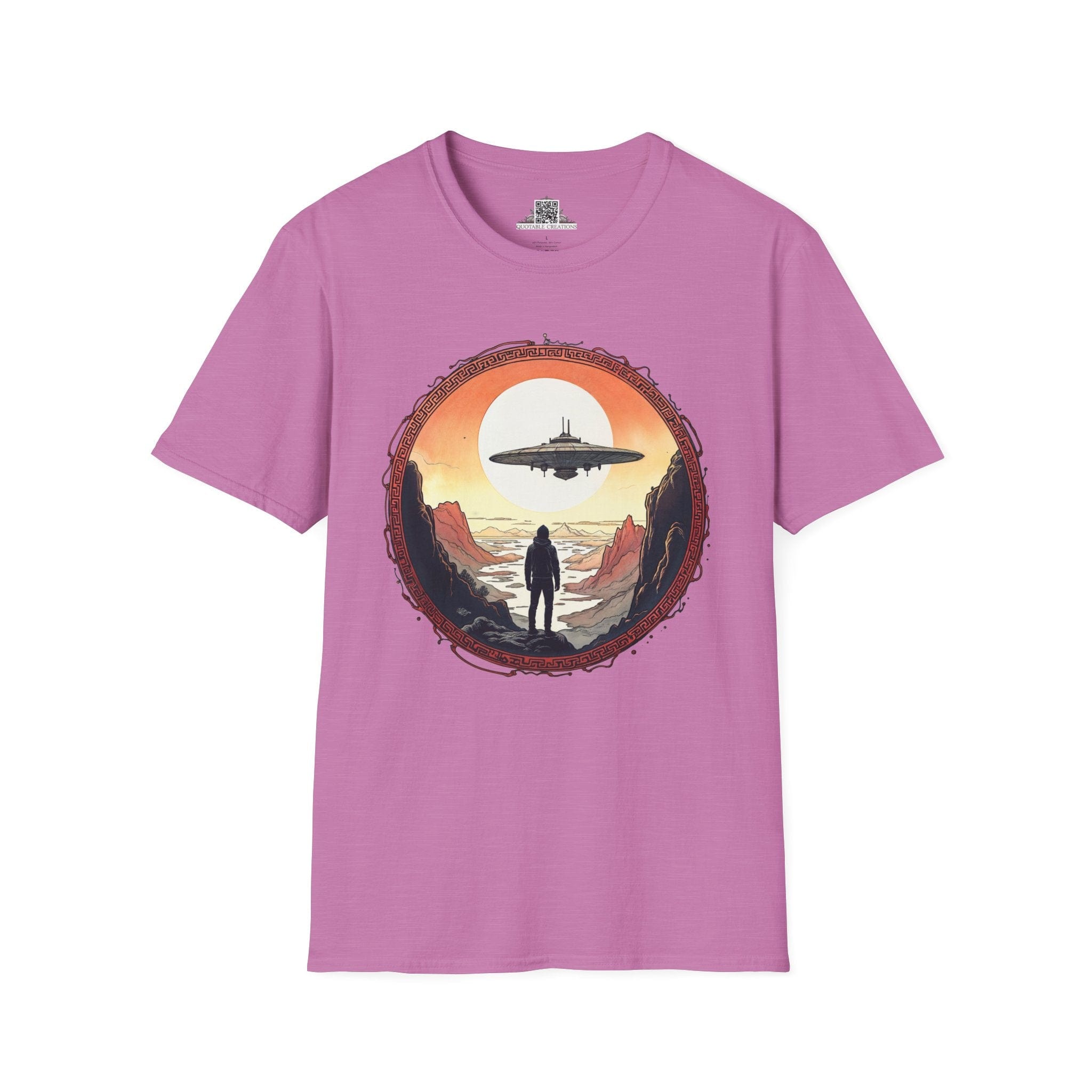 Printify T-Shirt S / Heather Radiant Orchid I Believe UFO & Cosmic - T-Shirt