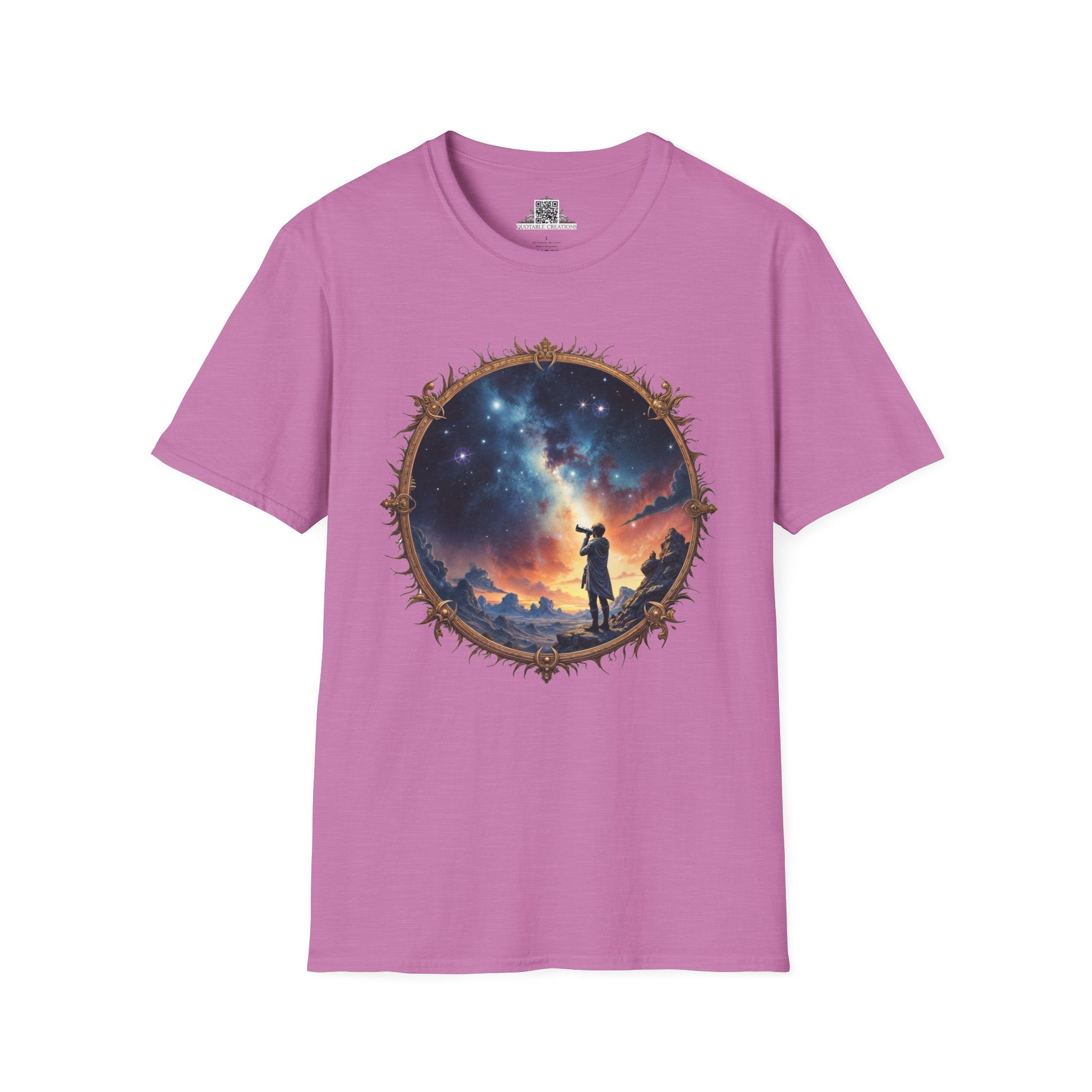Printify T-Shirt S / Heather Radiant Orchid I Choose to Believe UFO & Cosmic - T-Shirt