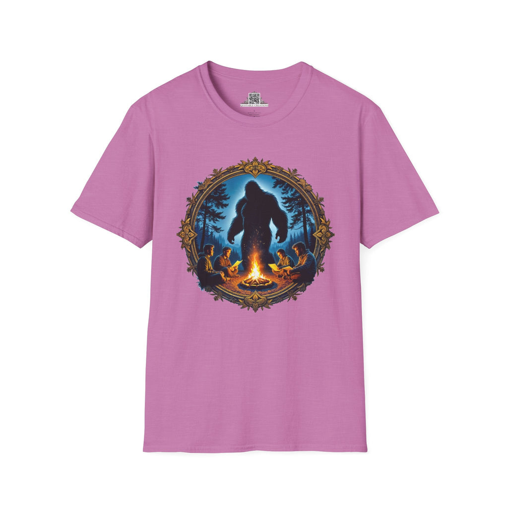Printify T-Shirt S / Heather Radiant Orchid Legends Never Sleep - Bigfoot & Legends T-Shirt