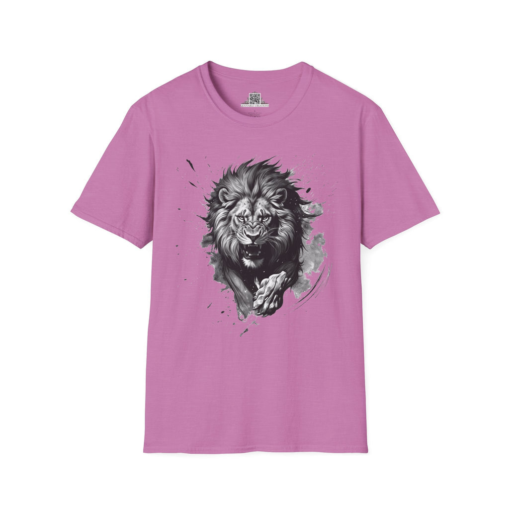 Printify T-Shirt S / Heather Radiant Orchid Lion Wild Motivation - T-Shirt