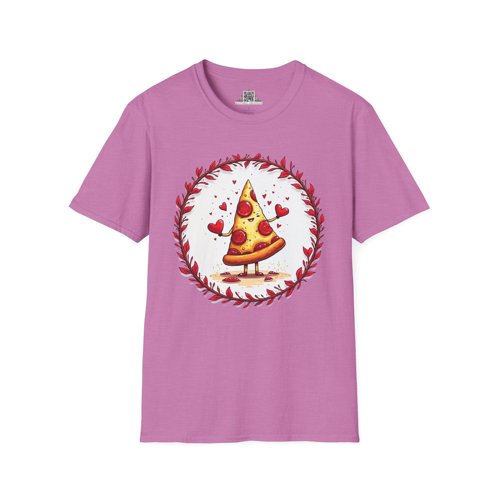 Printify T-Shirt S / Heather Radiant Orchid Love at First Bite Pizza - Love & Fun T-Shirt