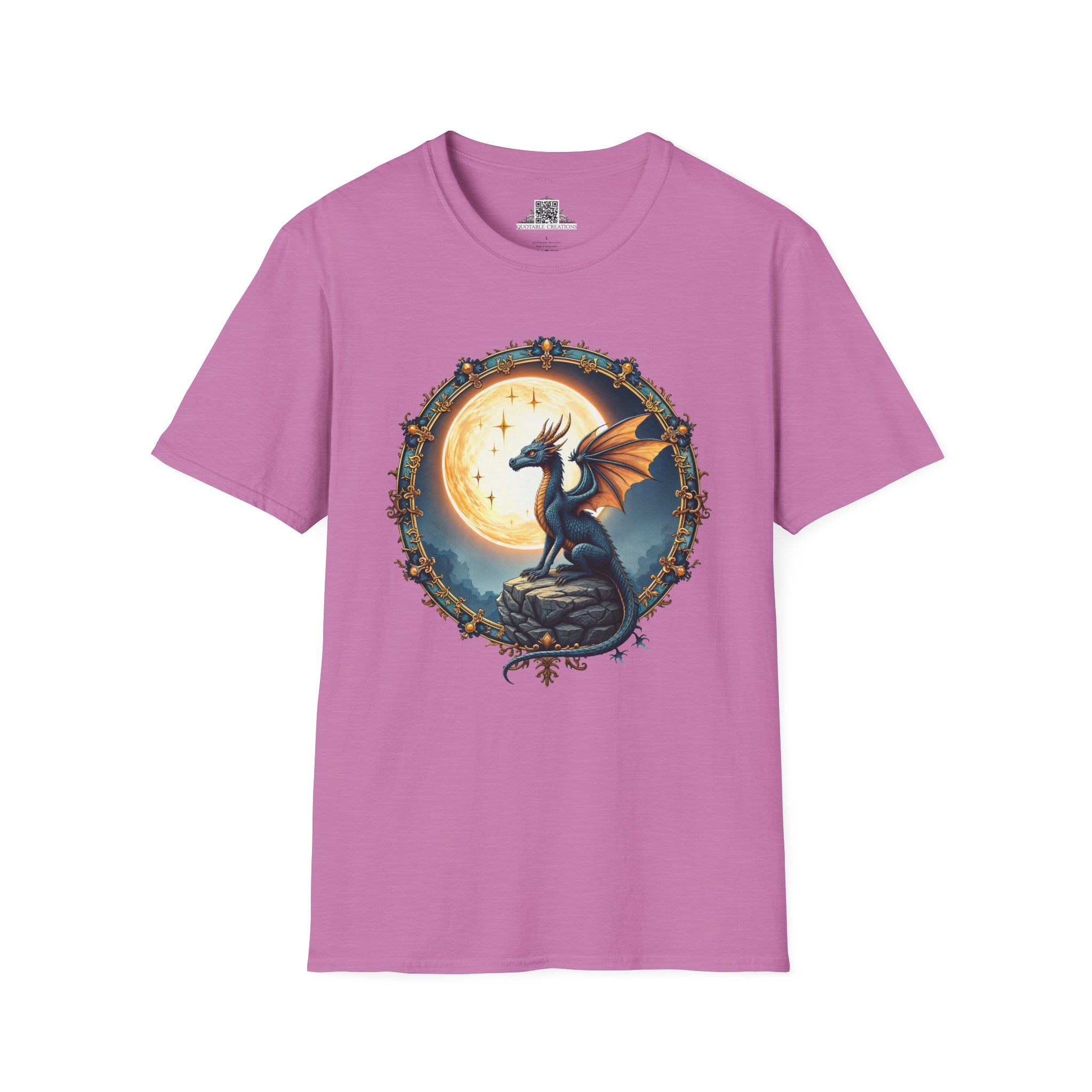 Printify T-Shirt S / Heather Radiant Orchid Lunar Ember - Dragons & Magic T-Shirt
