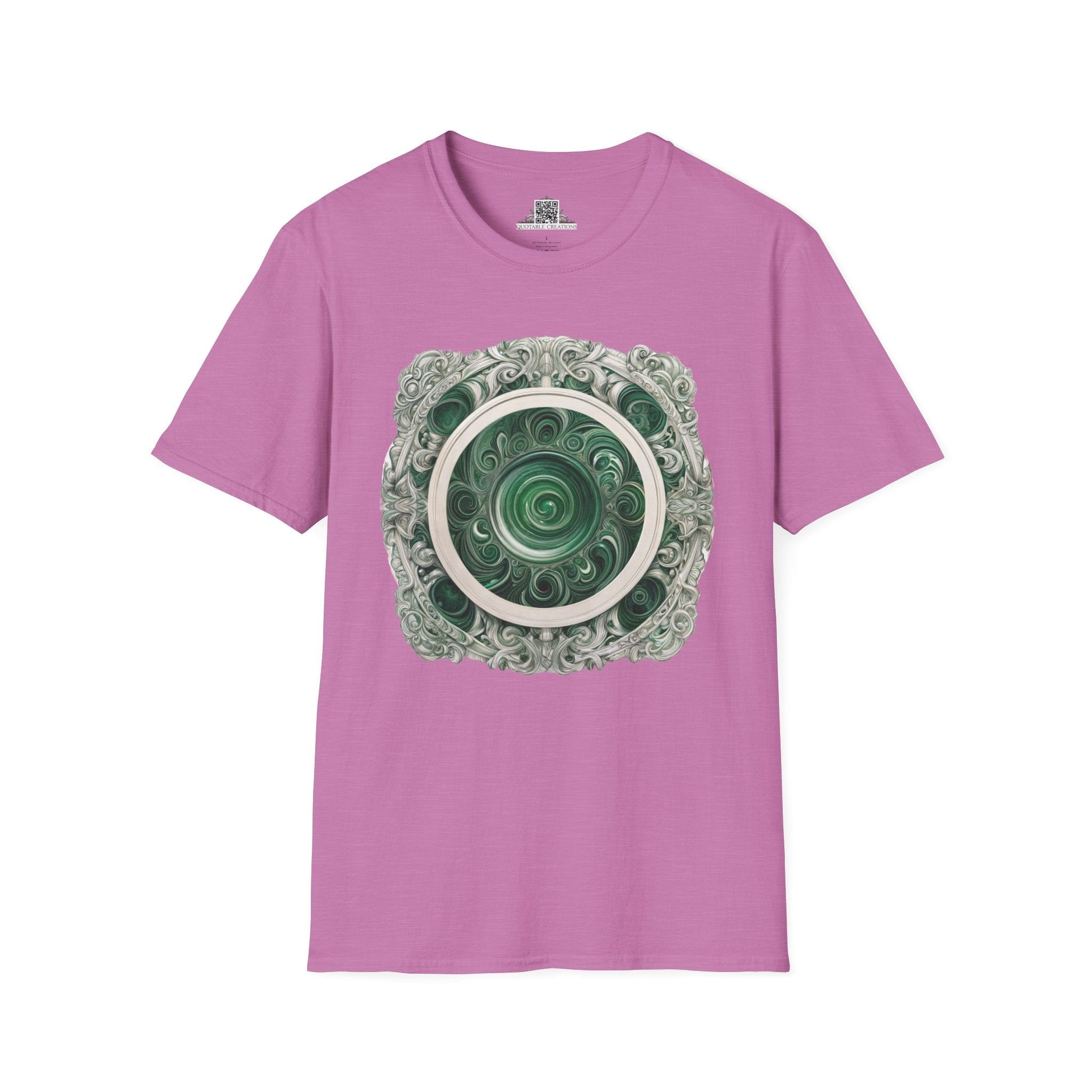 Printify T-Shirt S / Heather Radiant Orchid Malachite - Crystals & Gemstones T-Shirt