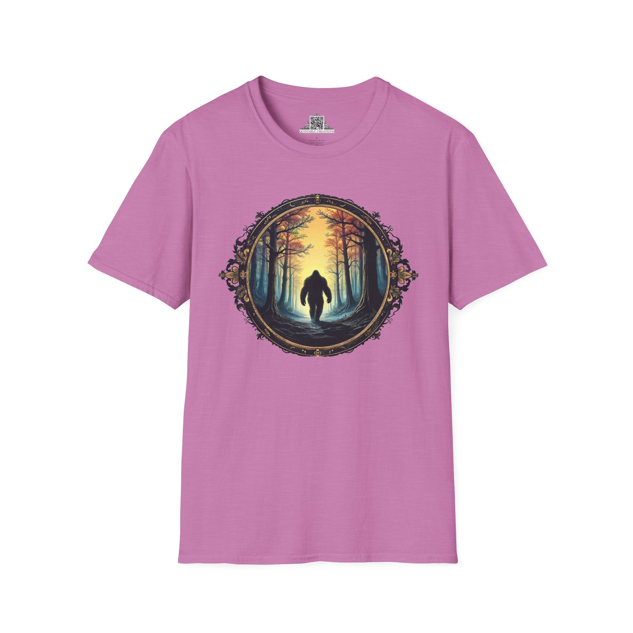 Printify T-Shirt S / Heather Radiant Orchid Mystery of the Forest - Bigfoot & Legends T-Shirt