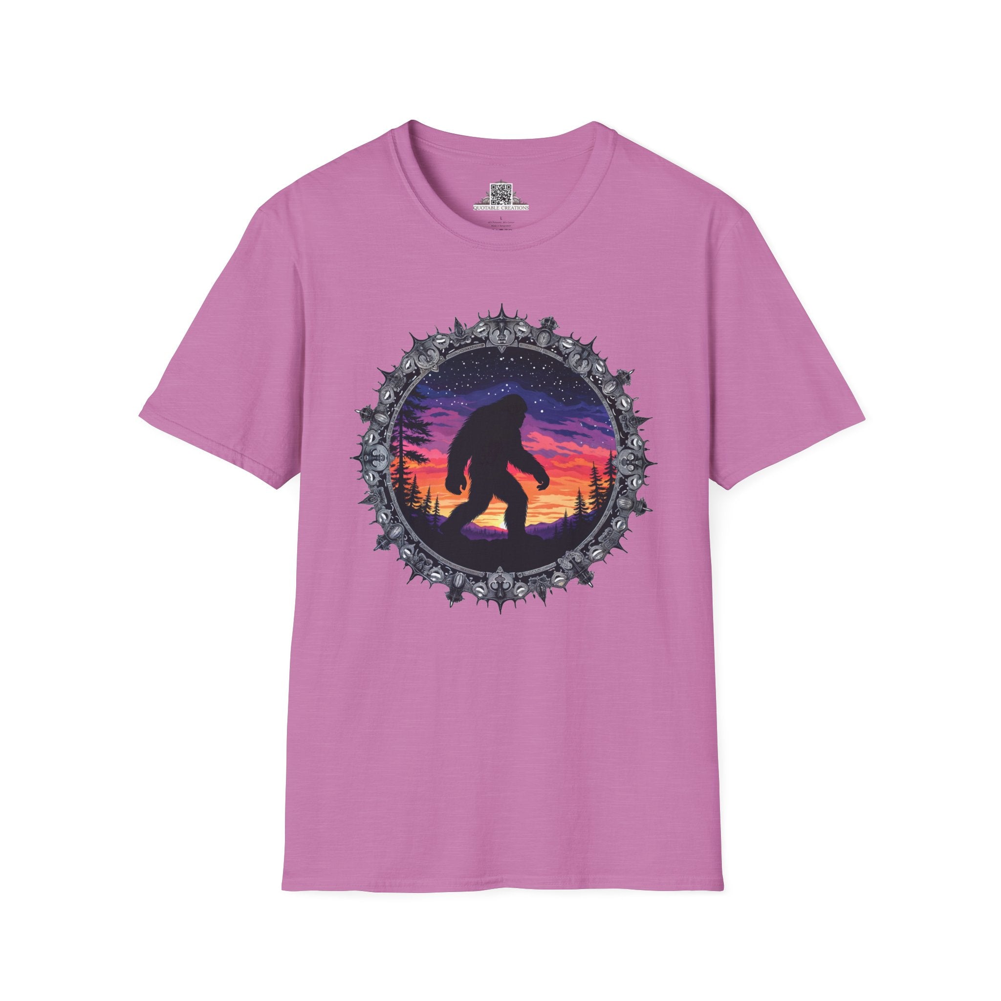 Printify T-Shirt S / Heather Radiant Orchid Mythical & Mysterious - Bigfoot & Legends T-Shirt