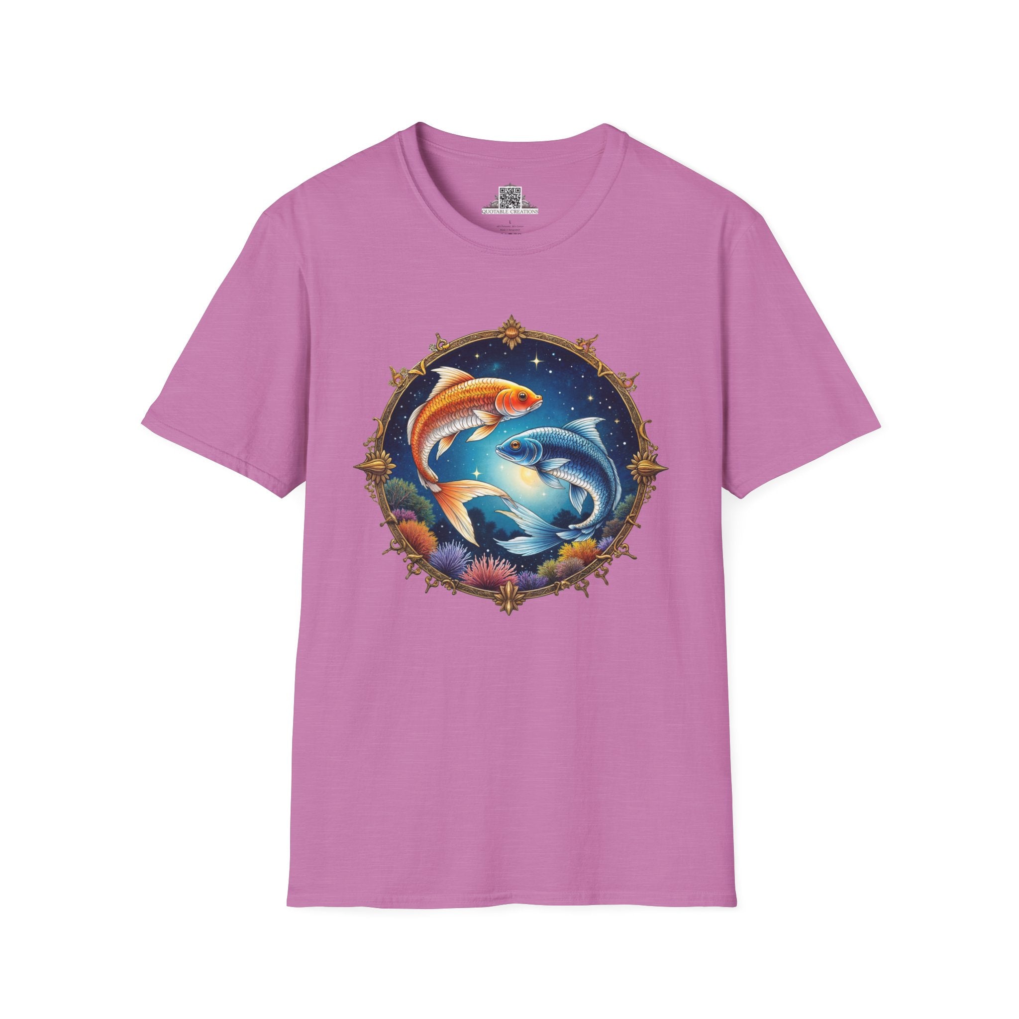 Printify T-Shirt S / Heather Radiant Orchid Pisces Zodiac Astrology - T-Shirt