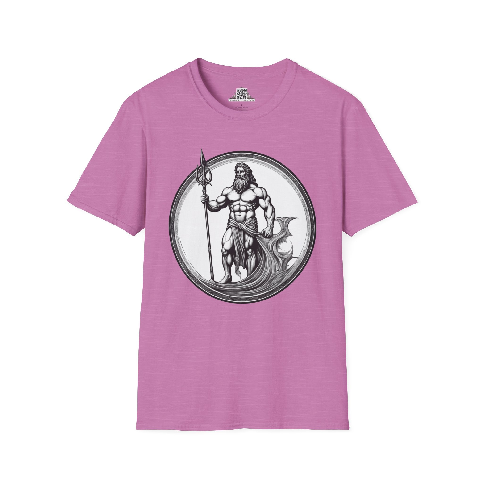 Printify T-Shirt S / Heather Radiant Orchid Poseidon - Heroes & Quests T-Shirt