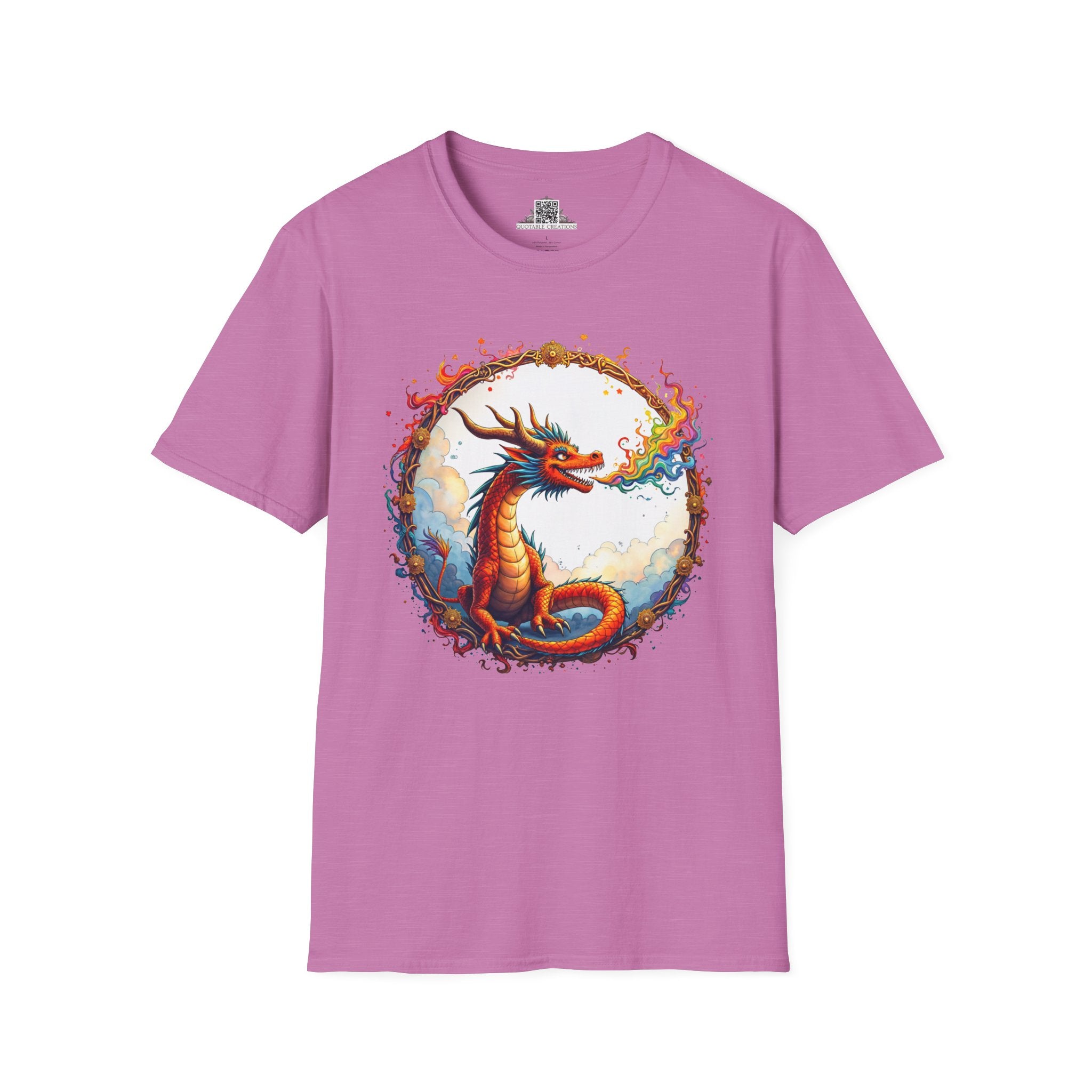 Printify T-Shirt S / Heather Radiant Orchid Prismfire - Dragons & Magic T-Shirt
