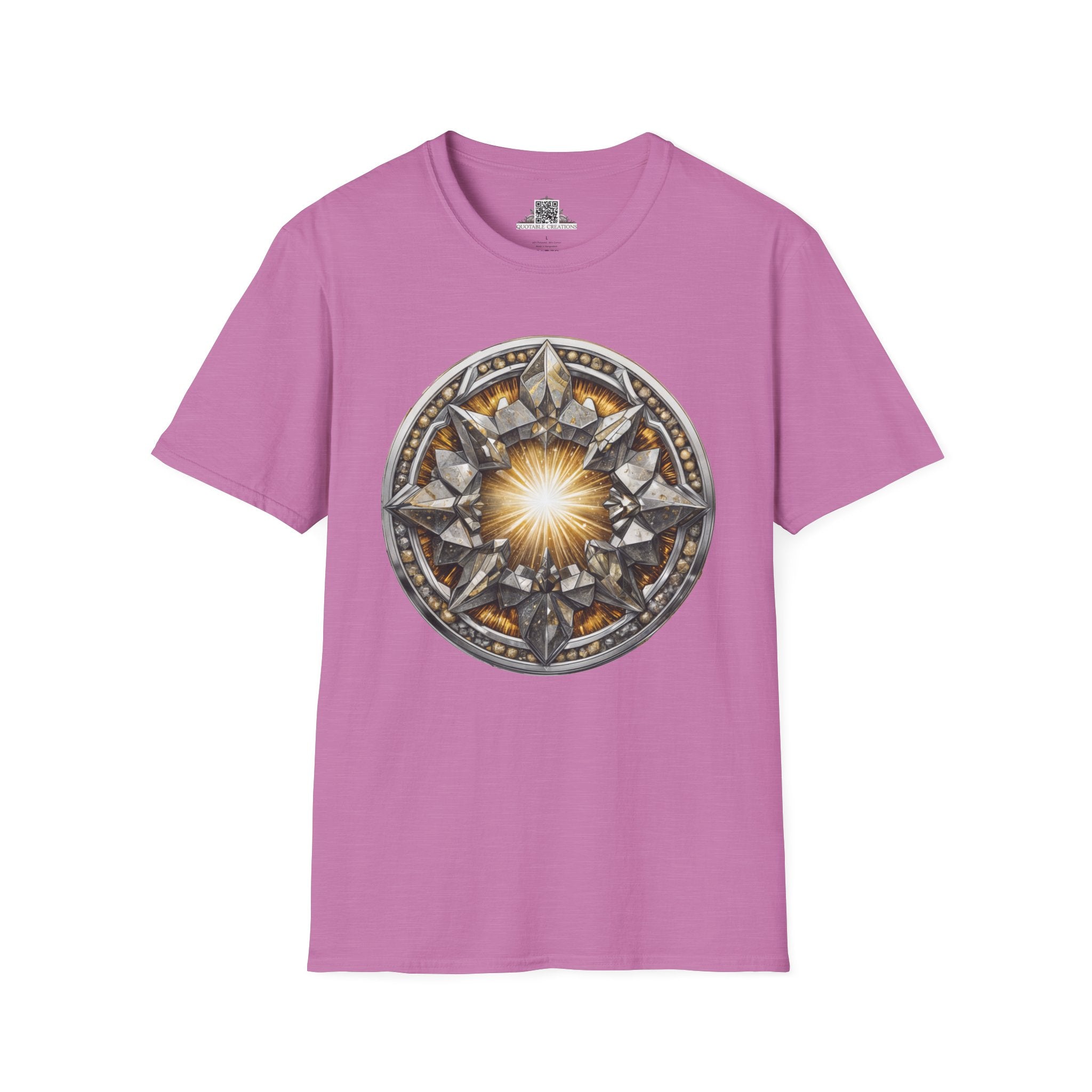 Printify T-Shirt S / Heather Radiant Orchid Pyrite Crystals Gemstones - T-Shirt