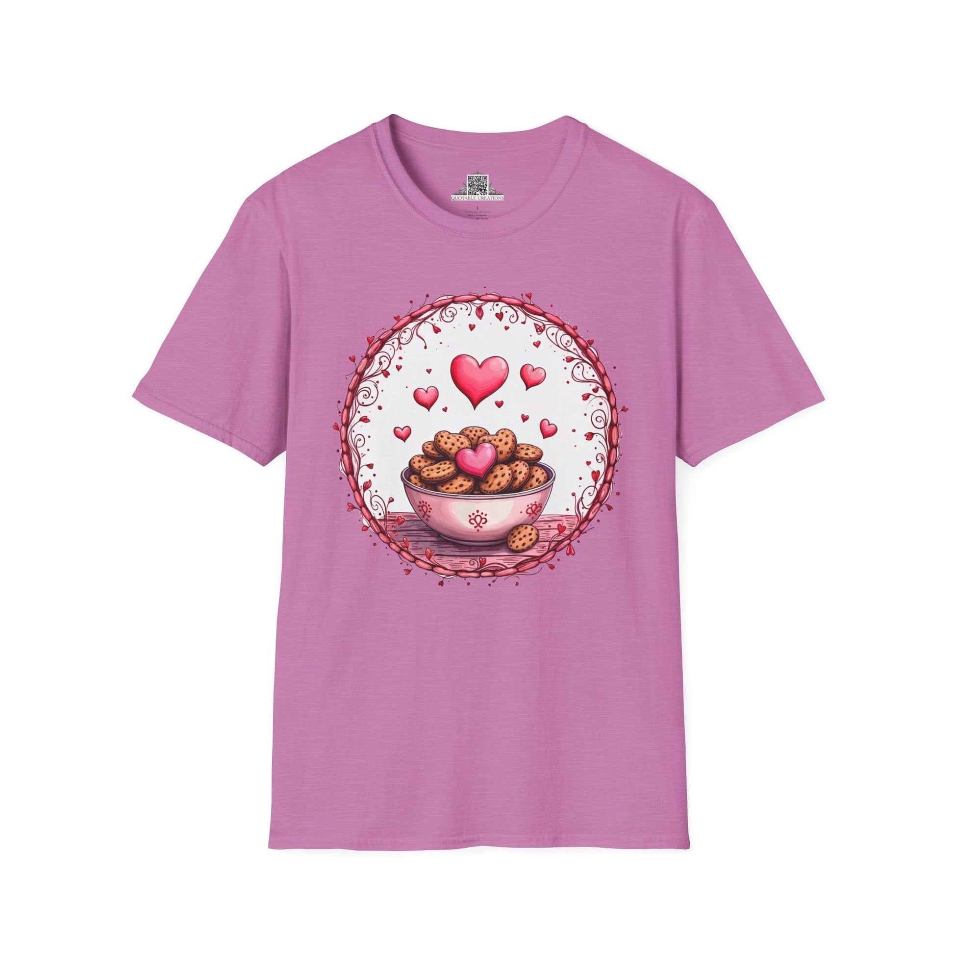 Printify T-Shirt S / Heather Radiant Orchid Recipe for Love Cookies - Love & Fun T-Shirt