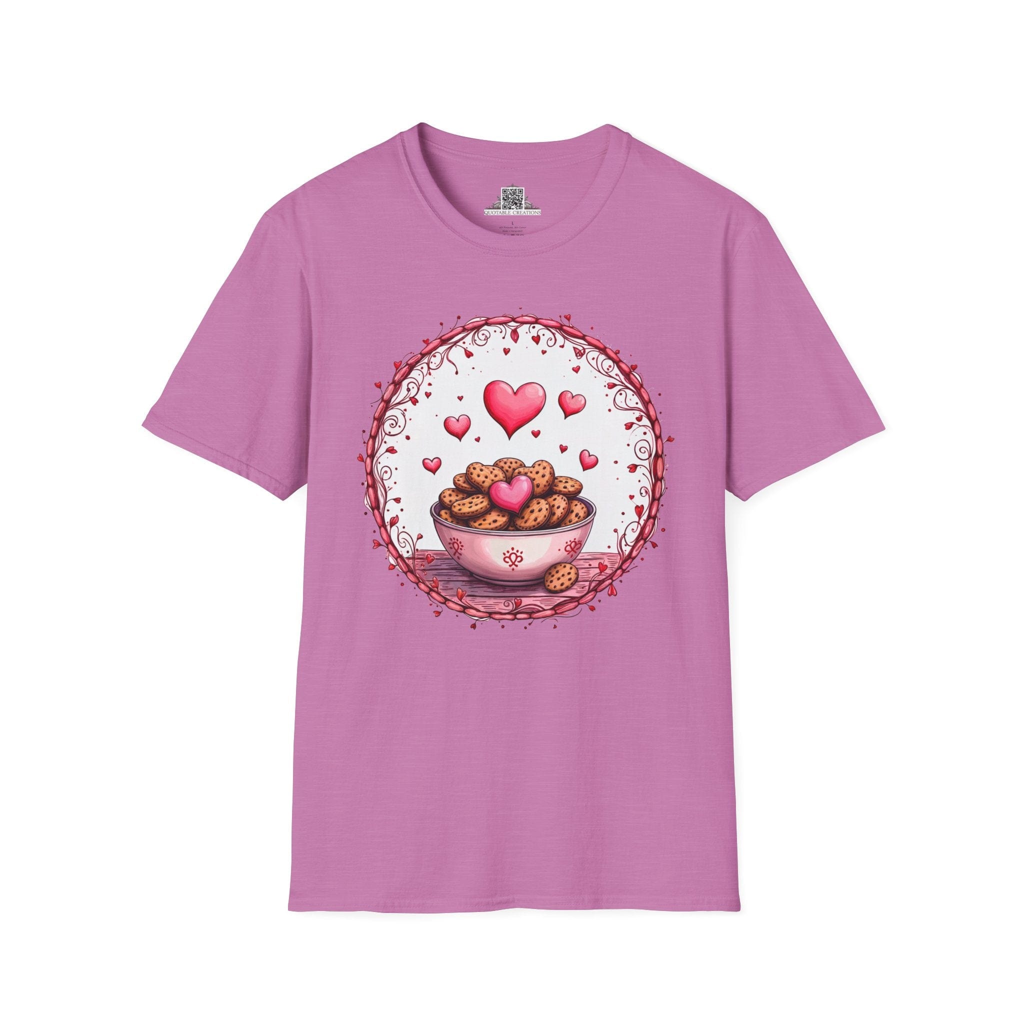 Printify T-Shirt S / Heather Radiant Orchid Recipe for Love Cookies - Love & Fun T-Shirt