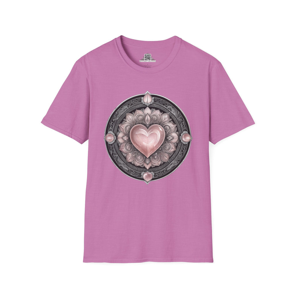 Printify T-Shirt S / Heather Radiant Orchid Rose Quartz - Crystals & Gemstones T-Shirt