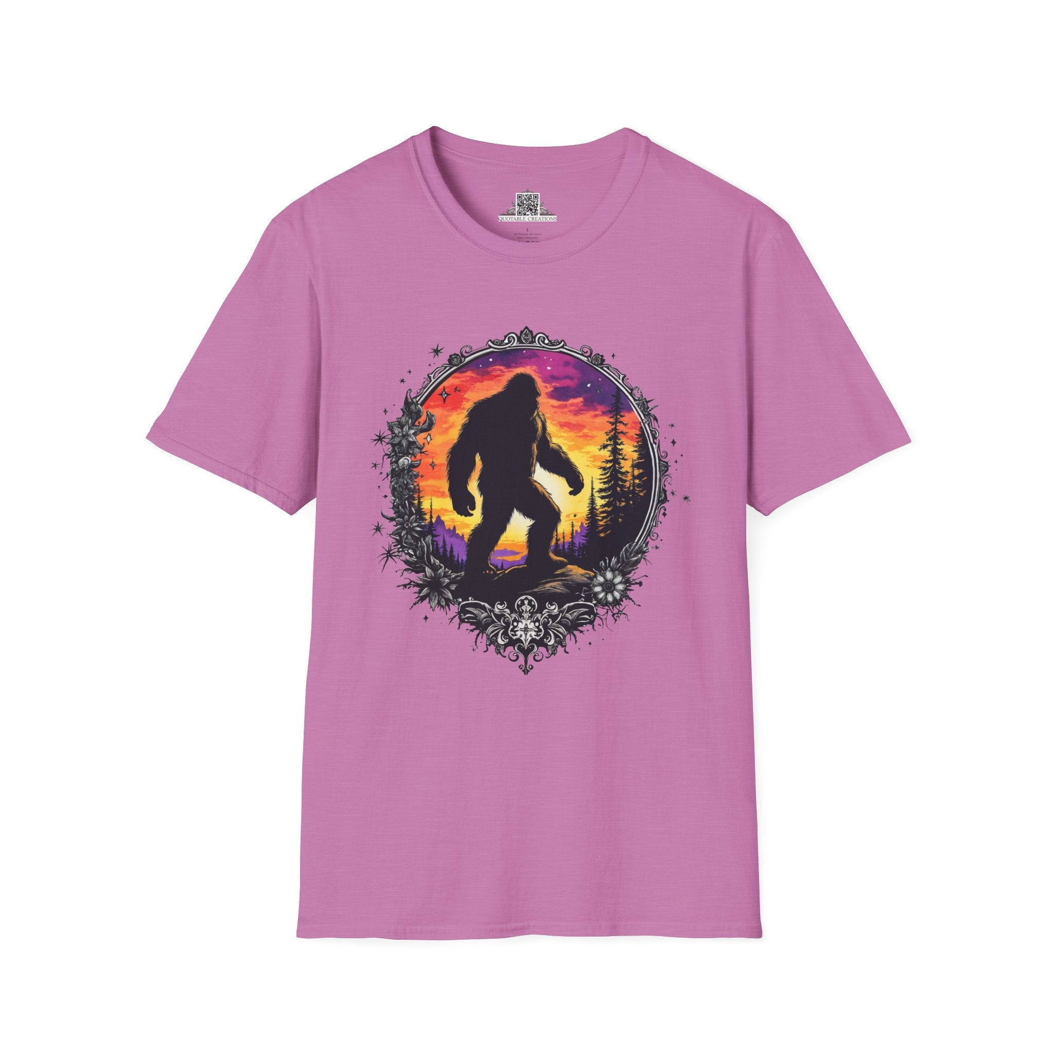 Printify T-Shirt S / Heather Radiant Orchid Sasquatch Sightings - Bigfoot & Legends T-Shirt