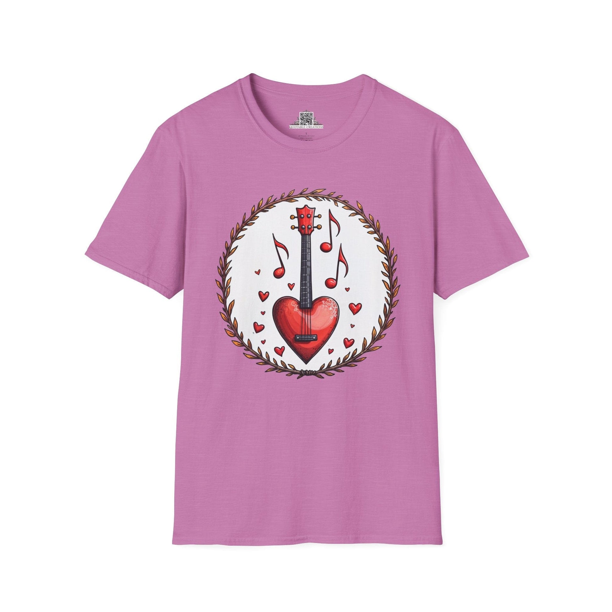 Printify T-Shirt S / Heather Radiant Orchid Sweet Symphony Music - Love & Fun T-Shirt