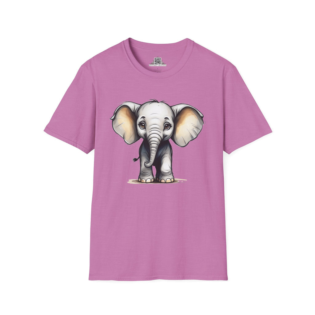 Printify T-Shirt S / Heather Radiant Orchid T-Shirt - Baby Elephant - Hyper Cute