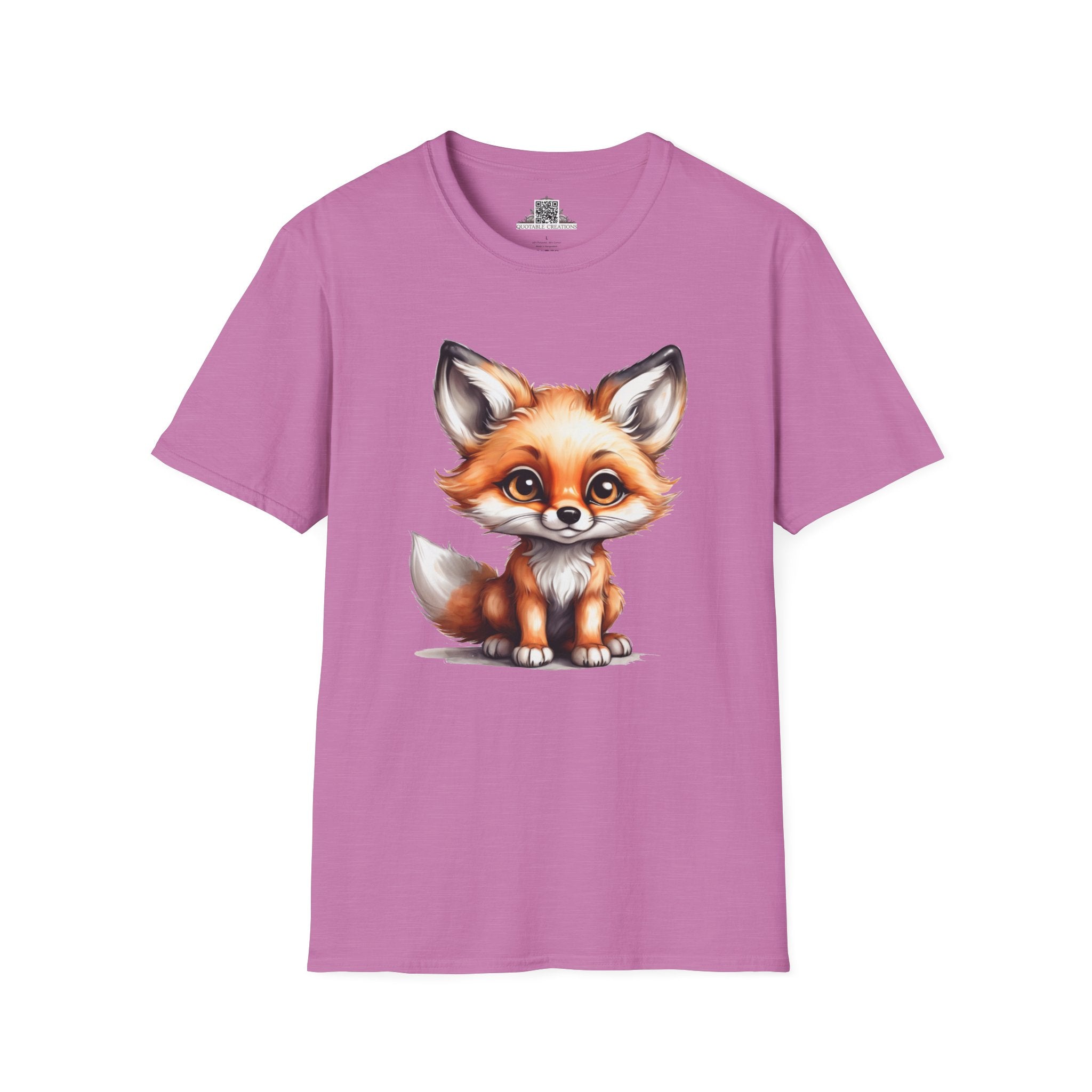 Printify T-Shirt S / Heather Radiant Orchid T-Shirt - Baby Fox - Hyper Cute