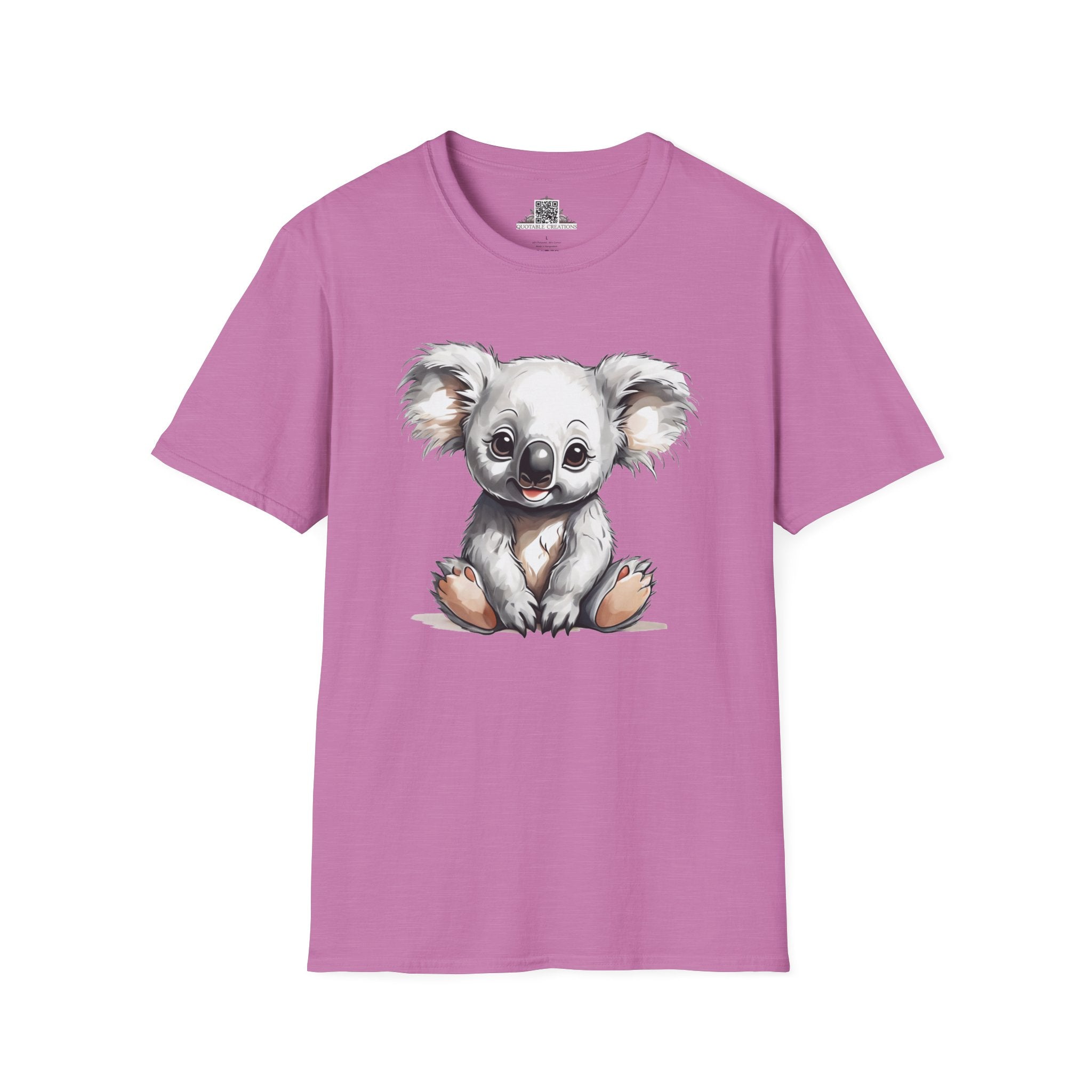 Printify T-Shirt S / Heather Radiant Orchid T-Shirt - Baby Koala - Hyper Cute