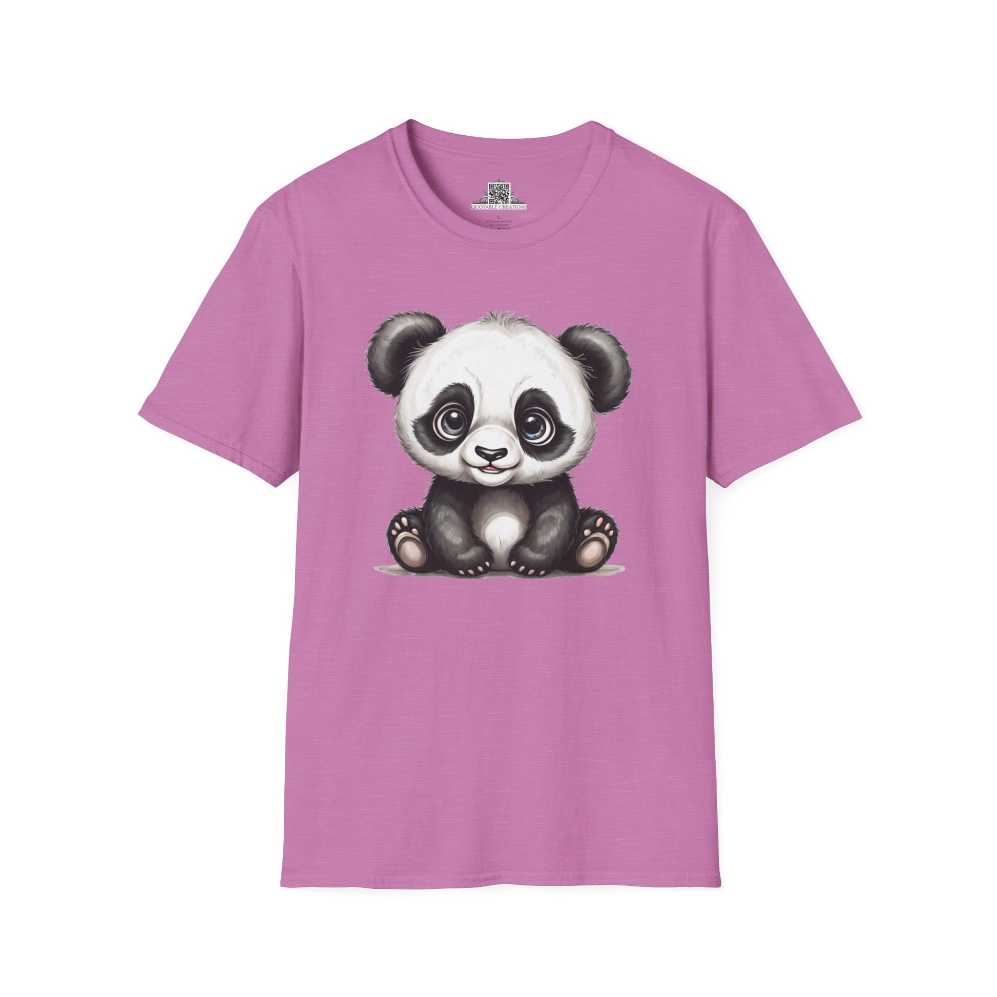 Printify T-Shirt S / Heather Radiant Orchid T-Shirt - Baby Panda - Hyper Cute