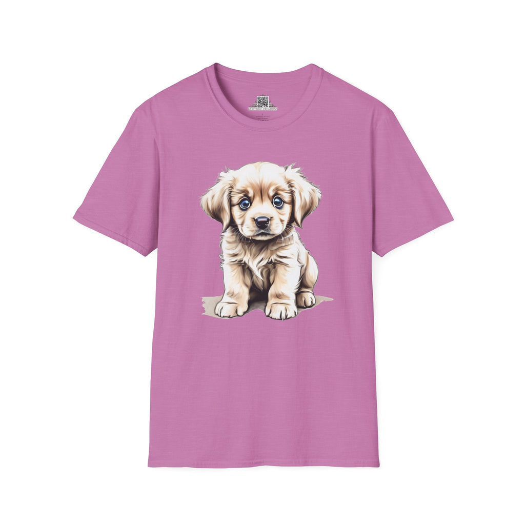 Printify T-Shirt S / Heather Radiant Orchid T-Shirt - Baby Puppy - Hyper Cute