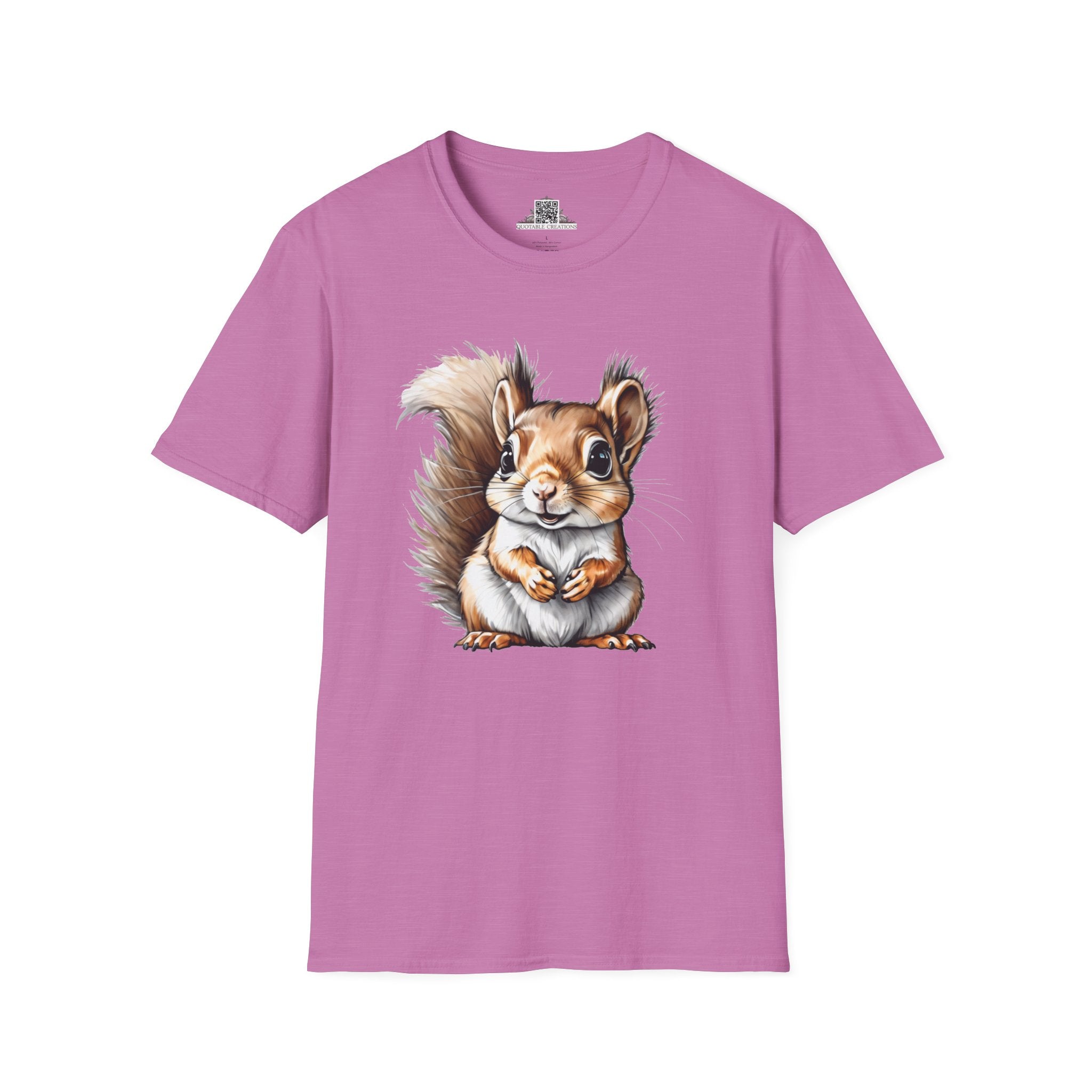 Printify T-Shirt S / Heather Radiant Orchid T-Shirt - Baby Squirrel - Hyper Cute