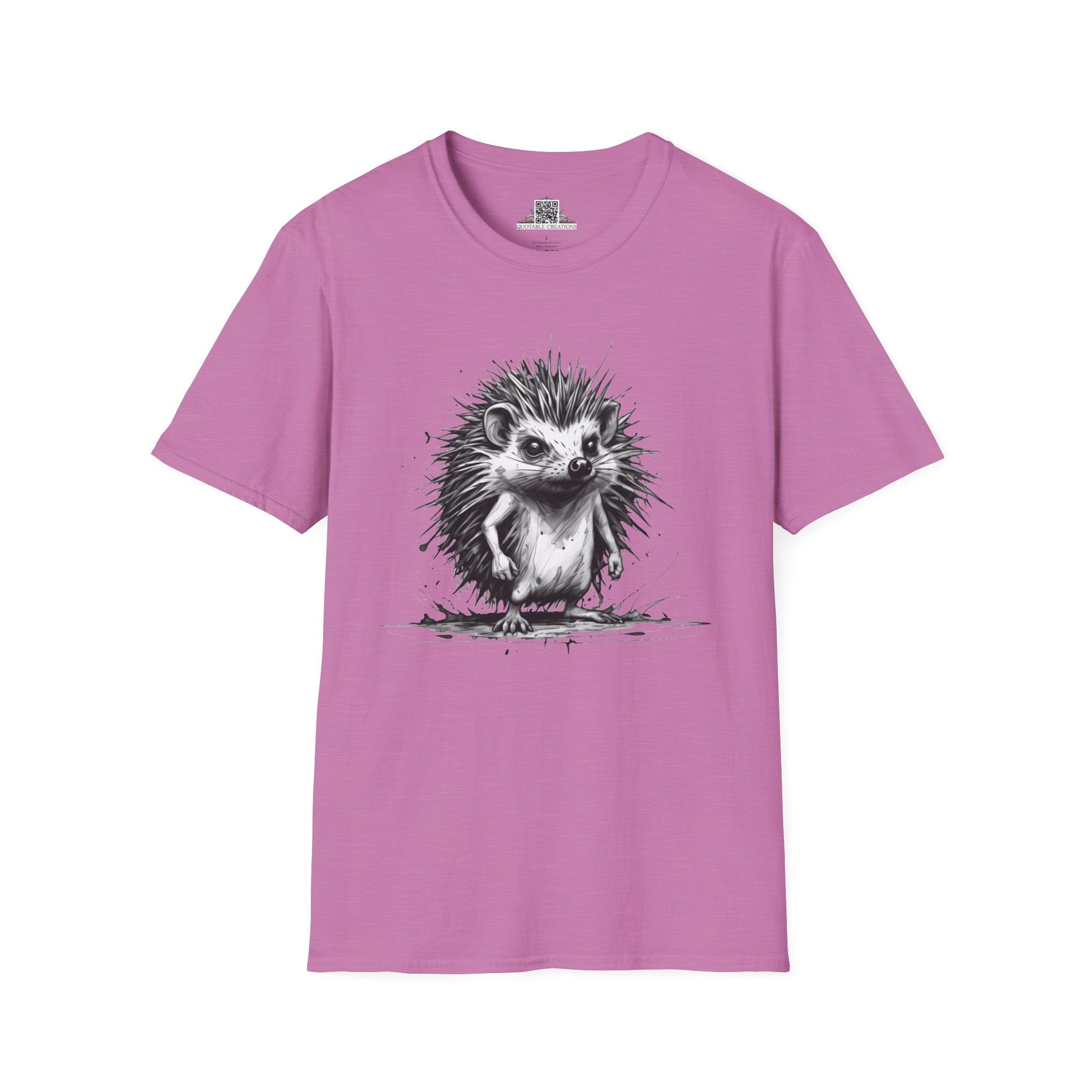 Printify T-Shirt S / Heather Radiant Orchid T-Shirt - I'm Fine Hedgehog - Everything's Fine