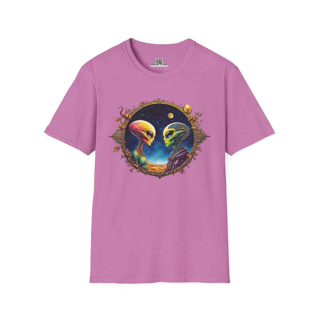 Printify T-Shirt S / Heather Radiant Orchid T-Shirt - We Are Not Alone - The Party Just Got Started! - Alien & Space